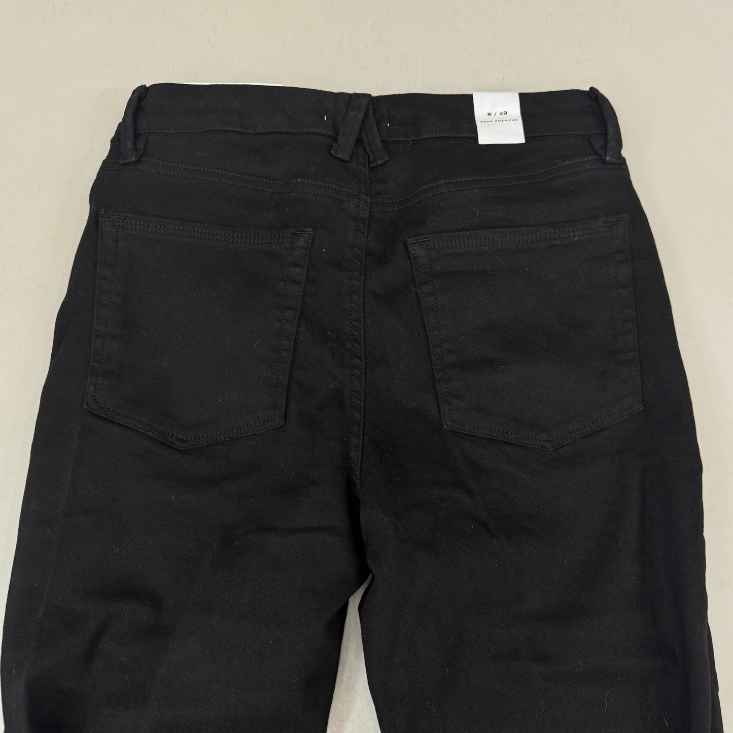 GOOD AMERICAN Good Classic Bootcut Jeans Women's Sz 8 Black001 GCB47SBTE