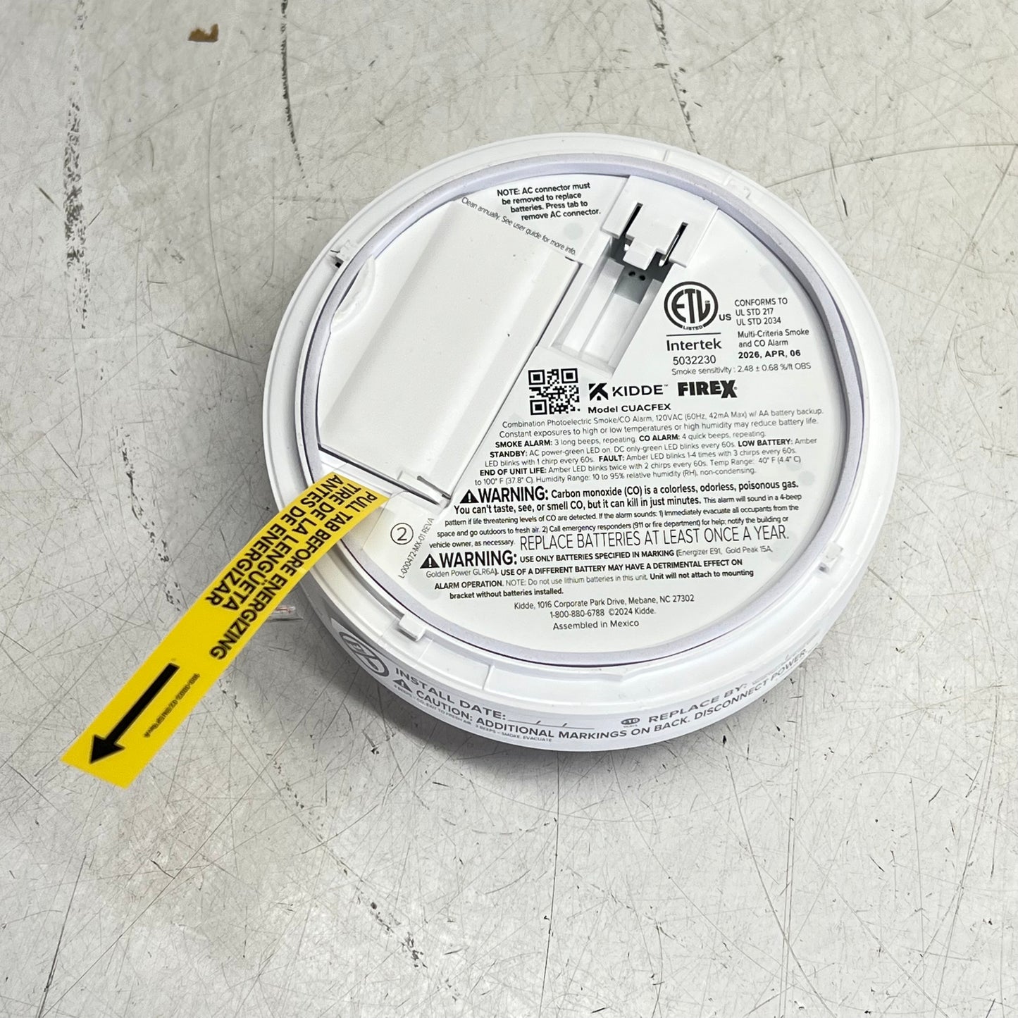 KIDDIE Cuacfex Fire X Smoke & Carbon Monoxide Alarm Hand Wired White 21033083