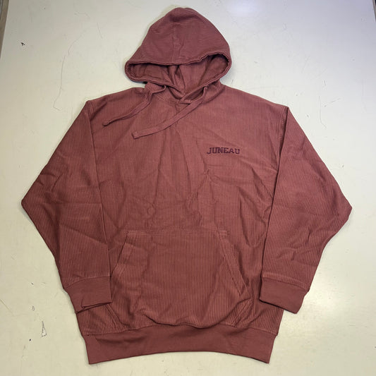 OUTFITTER TRADING CO Juneau Alaska Ribbed Souvenir Hoodie Women's Sz S Maroon