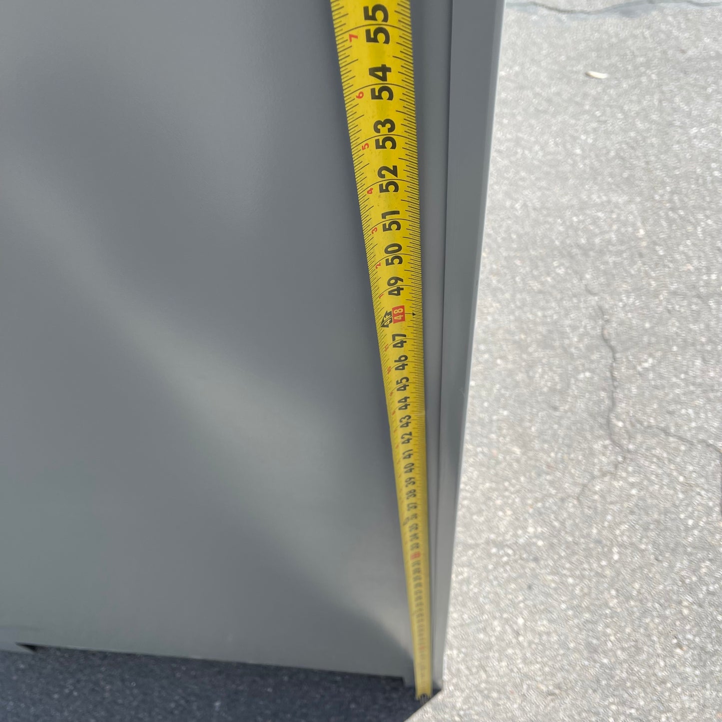 LYON All Welded Industrial Bin Cabinet W/ 64 Bins 82”x36”x21” Grey DD1122