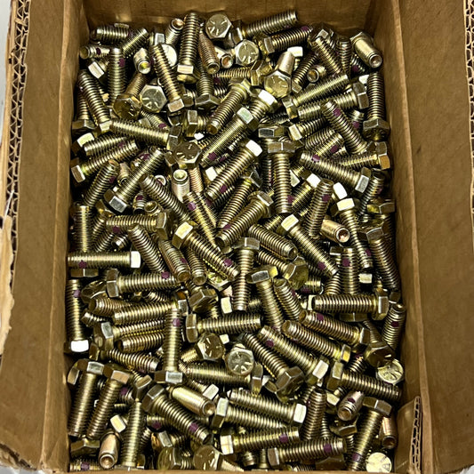 VALDEZ MACHINE (100 Pcs) Hex HD Cap Screws Sz 3/8-16 x 1 1/4, Gold NJ56716