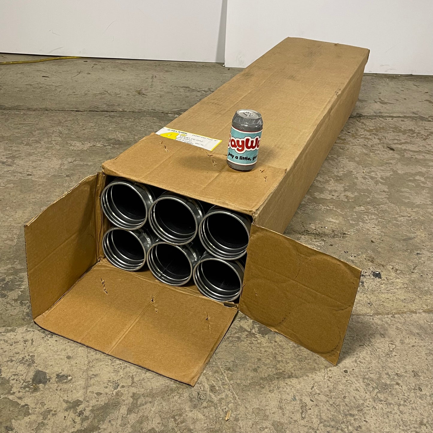 SELKIRK (6-Pack) Duravent Locktab Double Wall Round Gas Pipe 4" Dia x 5' L Steel 4RV5