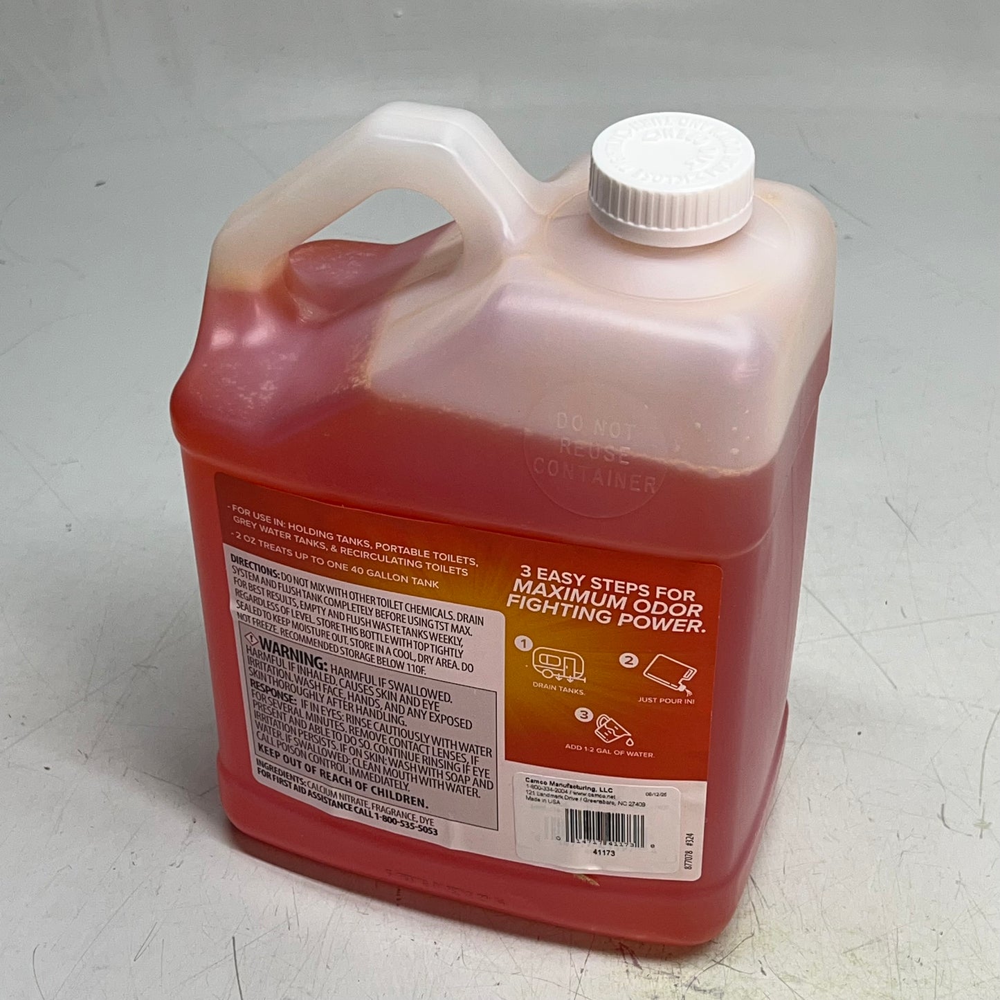 ZA@ ZA@ CAMCO TST MAX RV Liquid Toilet Treatment Citrus Scent 1 Gal Orange 41173