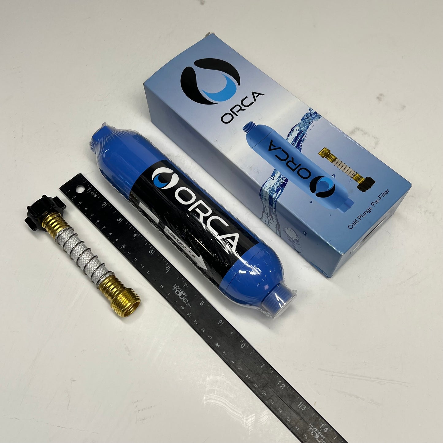 ORCA PLUNGE  Garden Pre-filter Hose Filter for Clean Water Filling the Pool  Blue