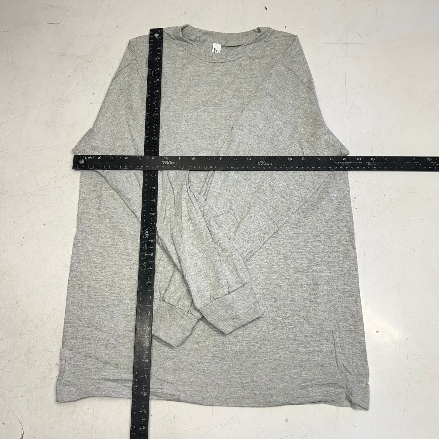 ZA@ AMERICAN APPAREL (12 PACK) Heavyweight Cotton Long Sleeve Tee Unisex Sz M Grey 1304