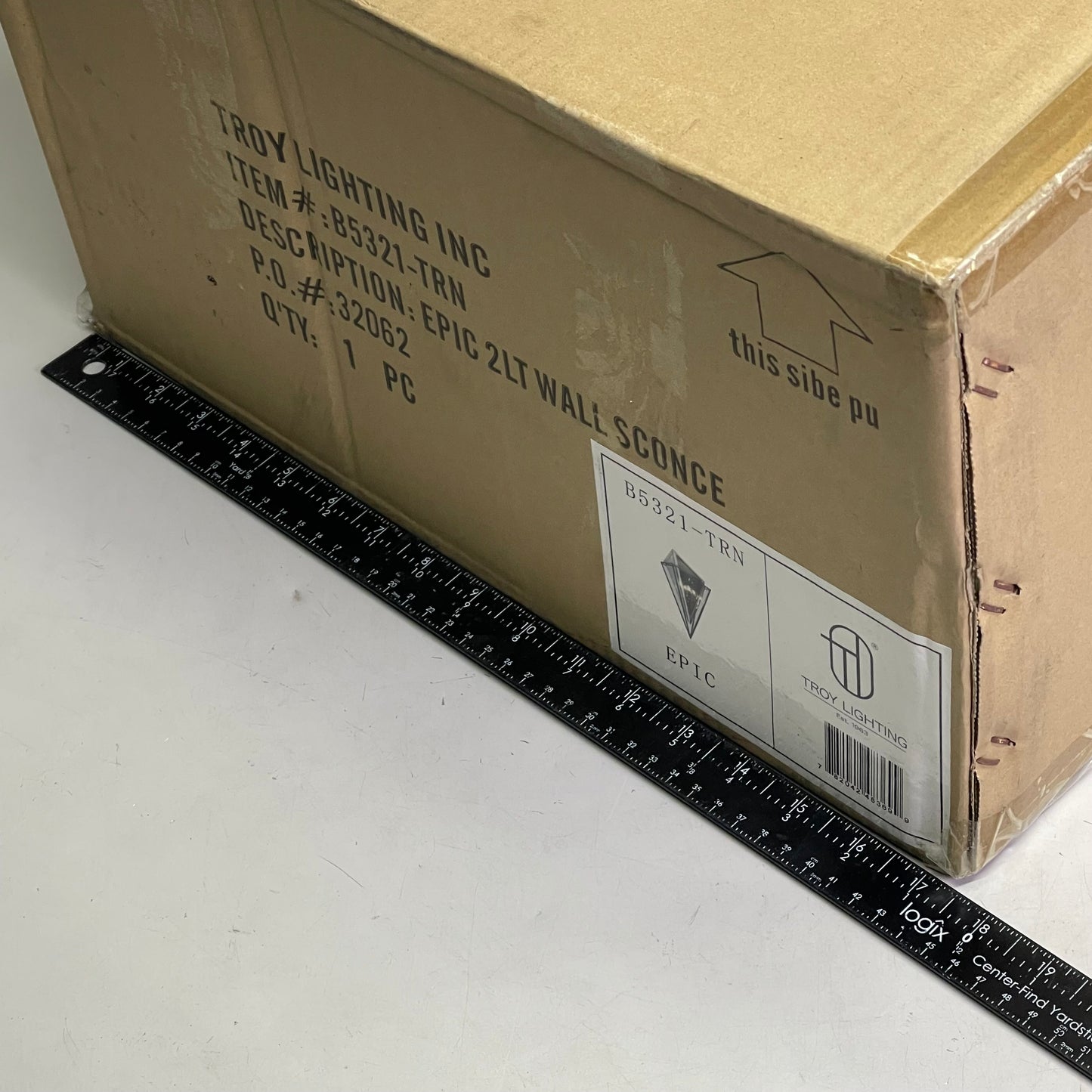 TROY LIGHTING Epic Two Light Wall Sconce 10" x 10" x 16"  Forged Iron B5321-TRN