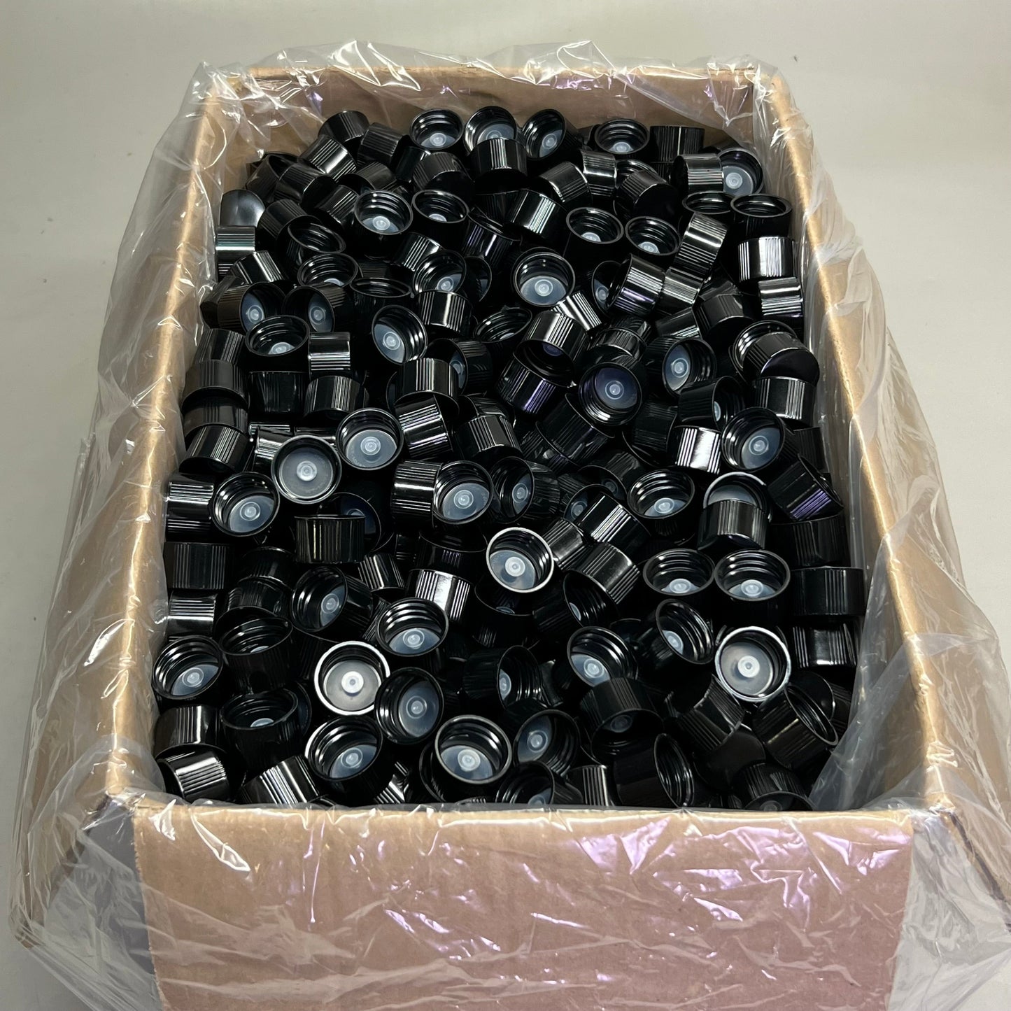 ZA@ (2000 Lids) Black Plastic Lids Sz 1.2"D x 1"H (New) A