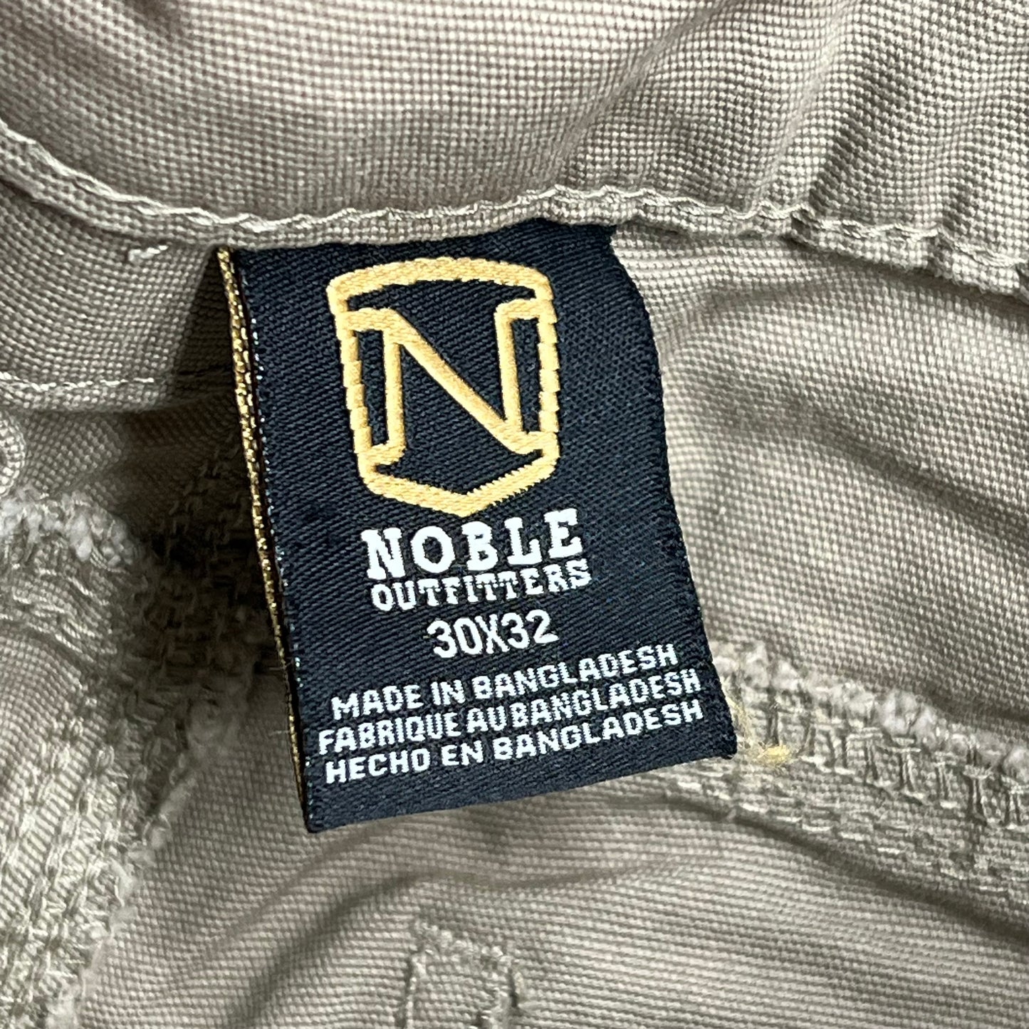 NOBLE OUTFITTERS Flex Stretch Canvas Work Pant Men's Sz 30x32 Khaki 18425