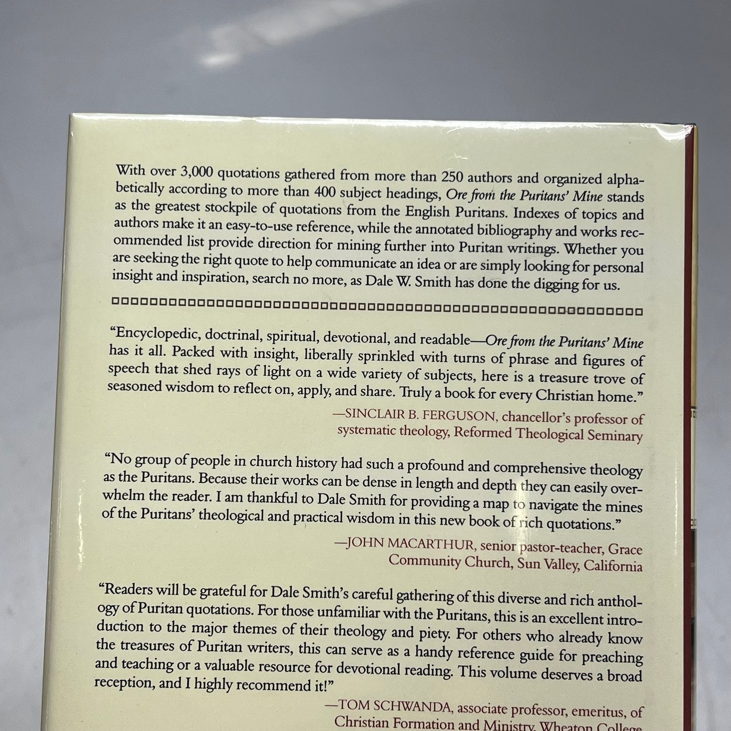 ORE FROM THE PURITANS MINE Hardback Book Foreword by Joel R. Beeke Pub Date 2020