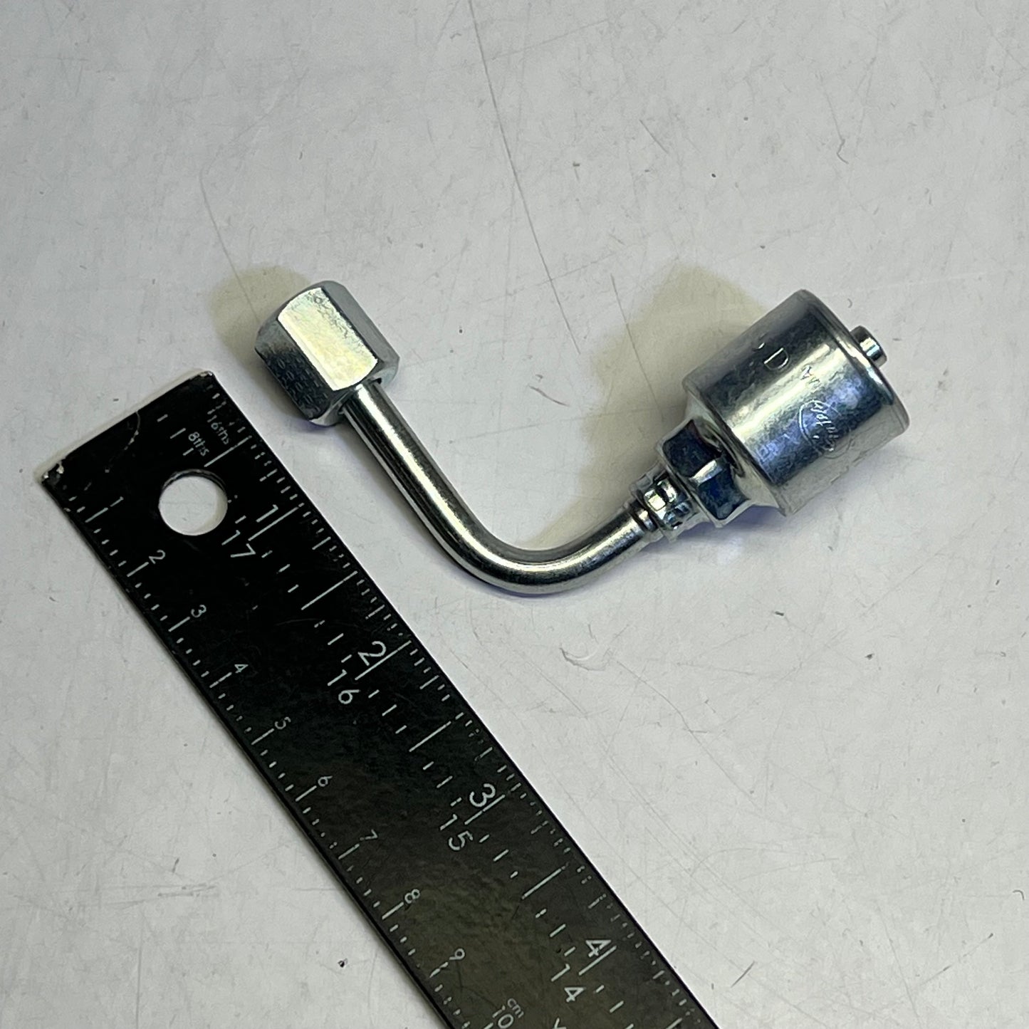GATES Steel Coupling Megacrimp 7/16-20 Thread Silver 4G-4FJX90L G25181-0404
