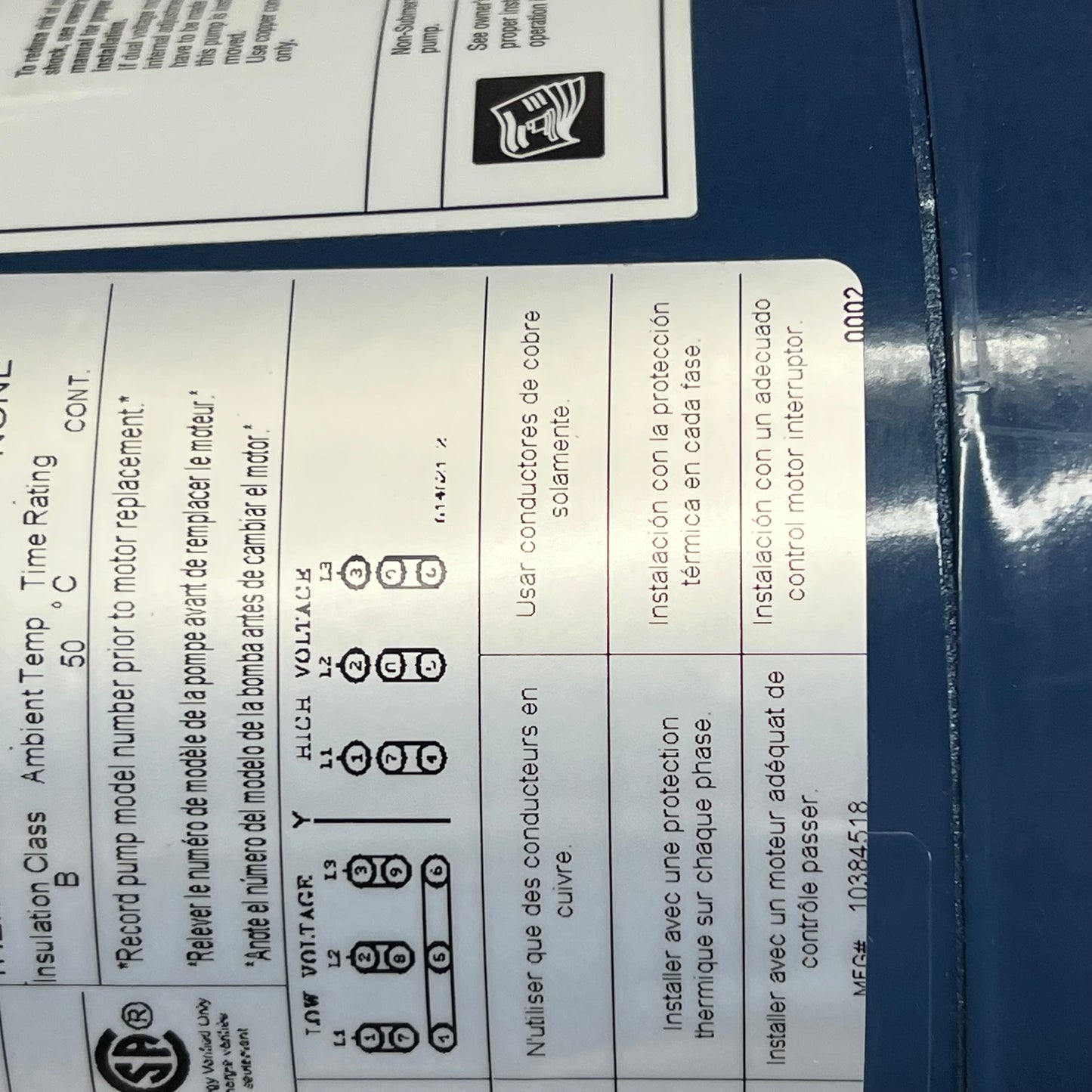 STA-RITE J Series Medium Head Centrifugal Pump 1 HP, 208-230/460V JME3V-58