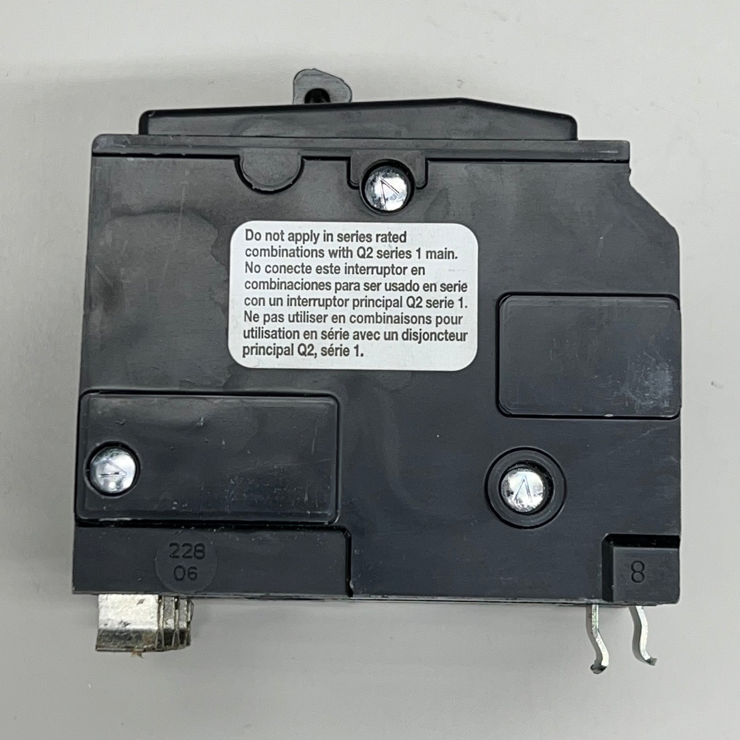 SQUARE D 15 Amp Circuit Breaker Plug-In 3 Pole 240 Volt QO315