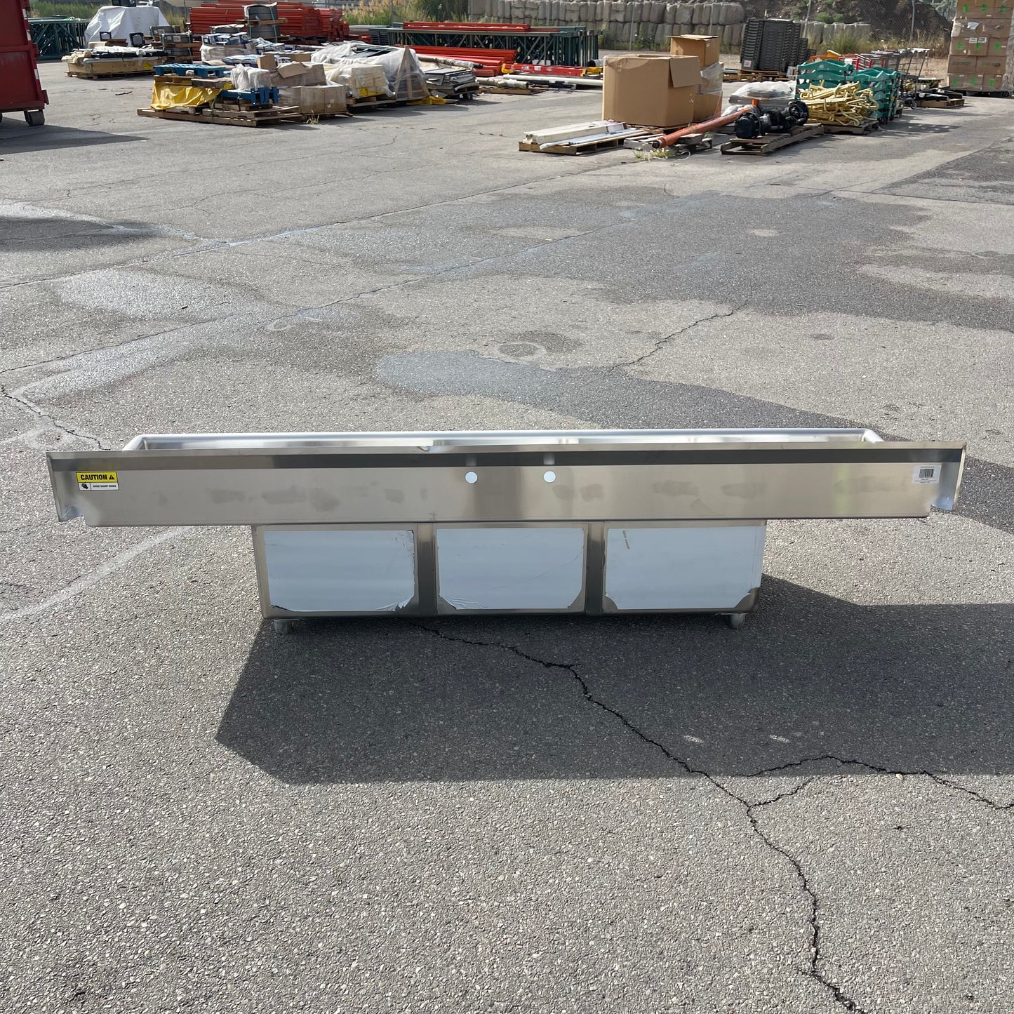 Z@ STEELTON Commercial 3 Compartment Sink 90” 18-gauge Stainless Steel 522CS31818LR (B)