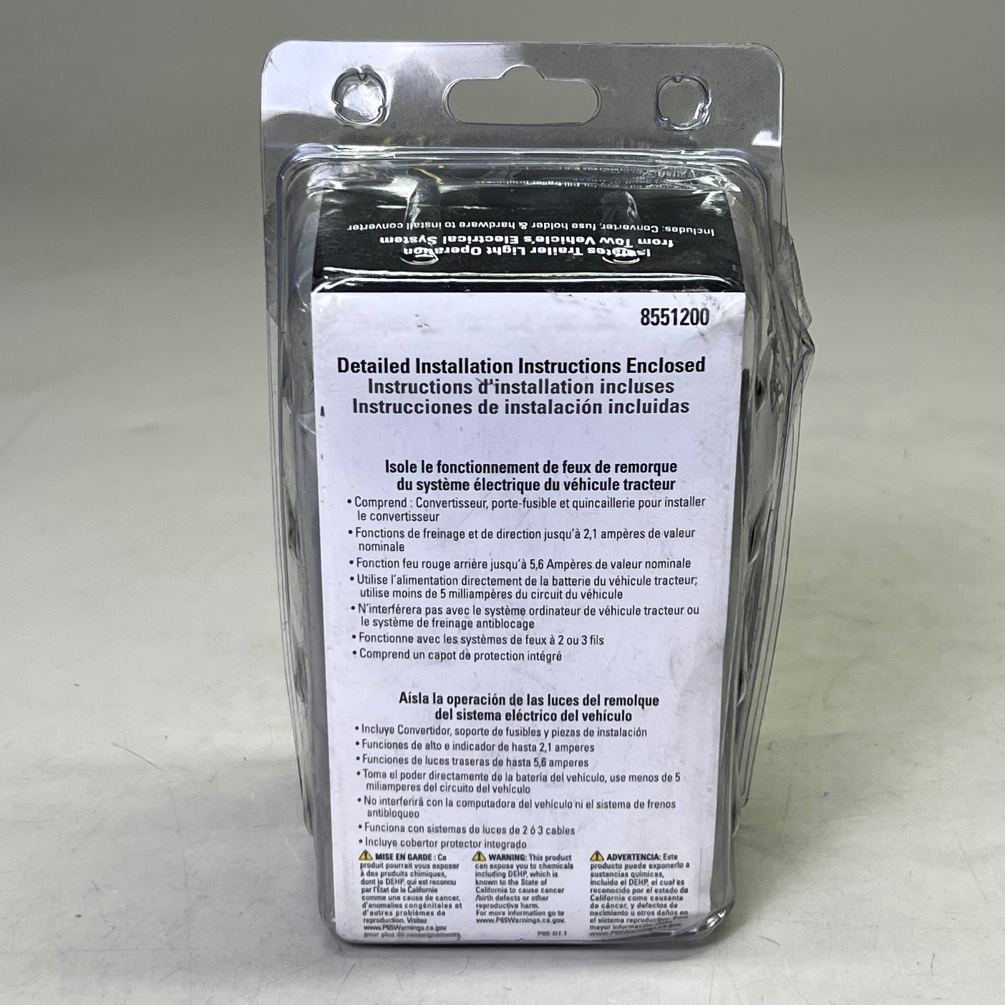 REESE TOWPOWER Powered Tail Light Converter Kit Sz 7" H x 3.5" W 8551200