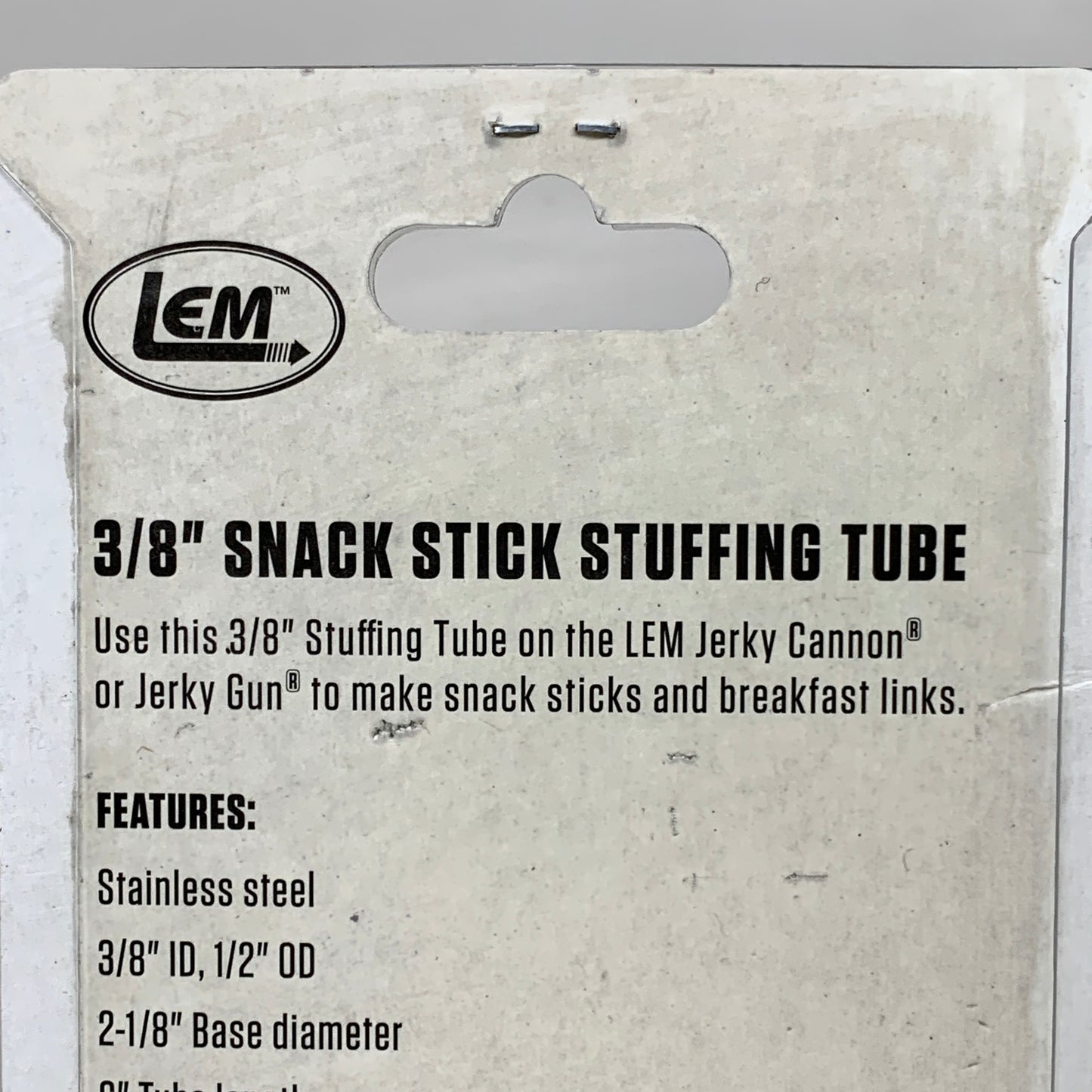 LEM Stuffing Tube Attachment for Jerky Cannon & Gun 3/8" (1/2") 468N