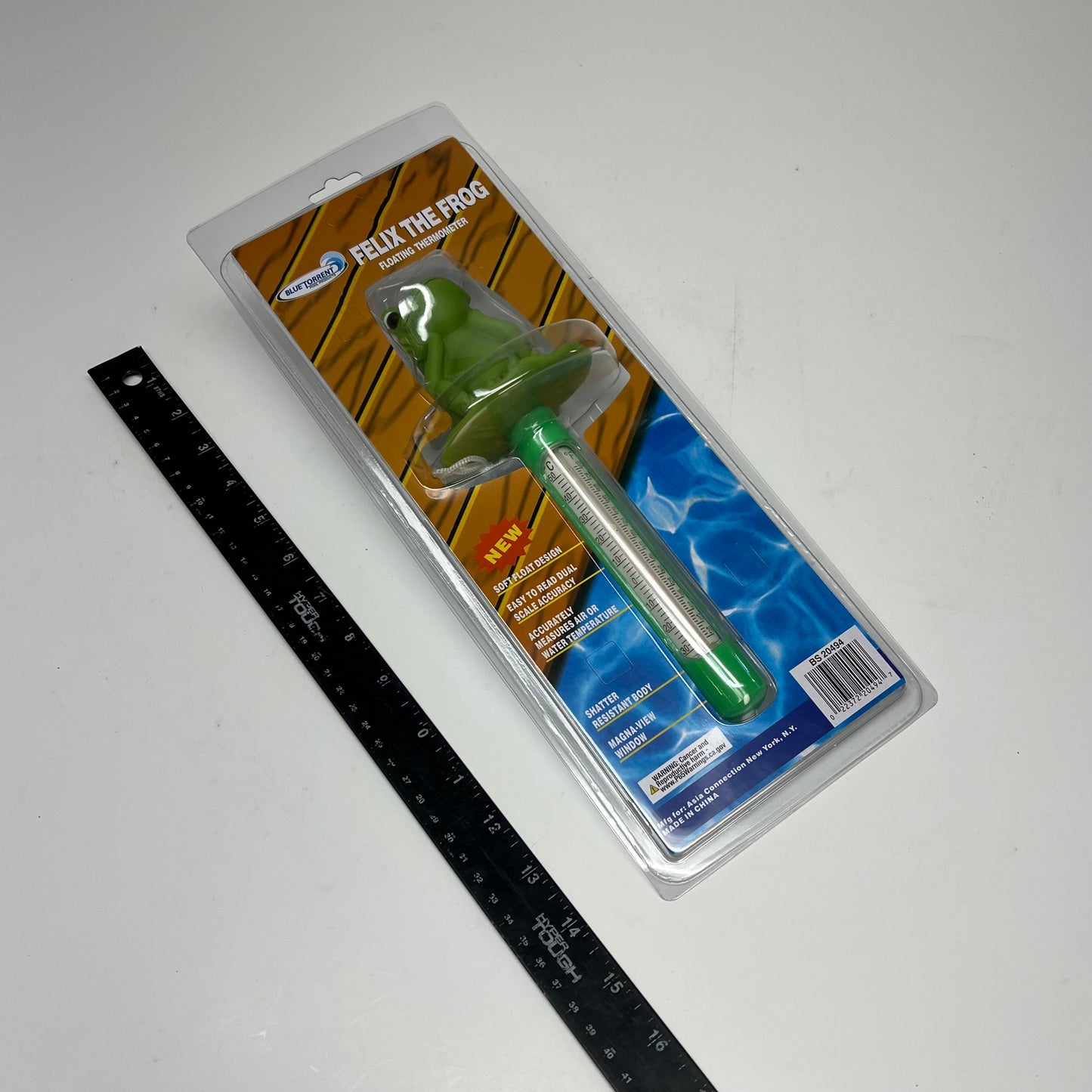 ZA@ BLUE TORRENT  Felix the Frog Floating Thermometer for Pool & Spa Green BS20494