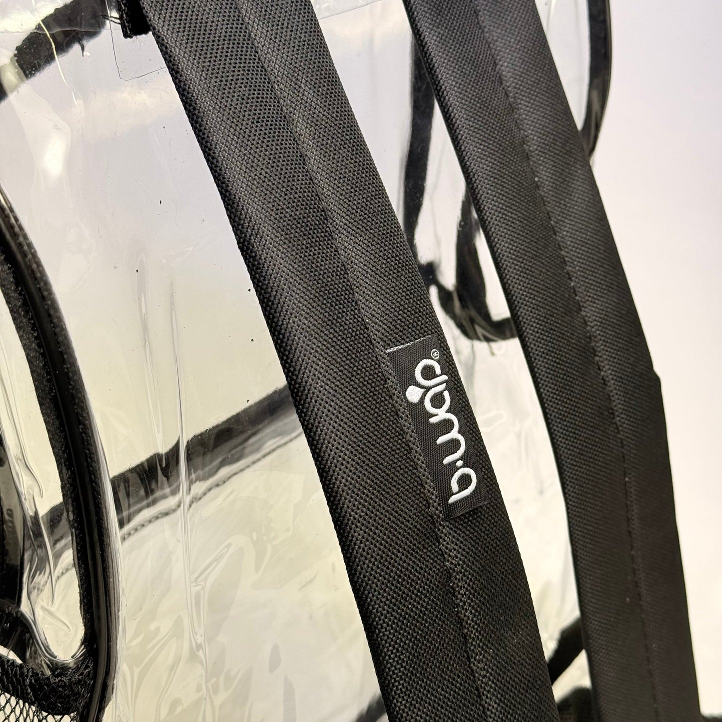 BWAP 17" Clear Plastic Backpack 17" x 12" x 6" Color Black BP1643