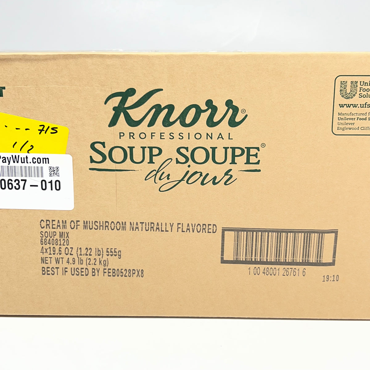 KNORR (4 PACK) Cream of Mushroom Naturally Flavored 19.6 oz. 68408120 BB 02/28