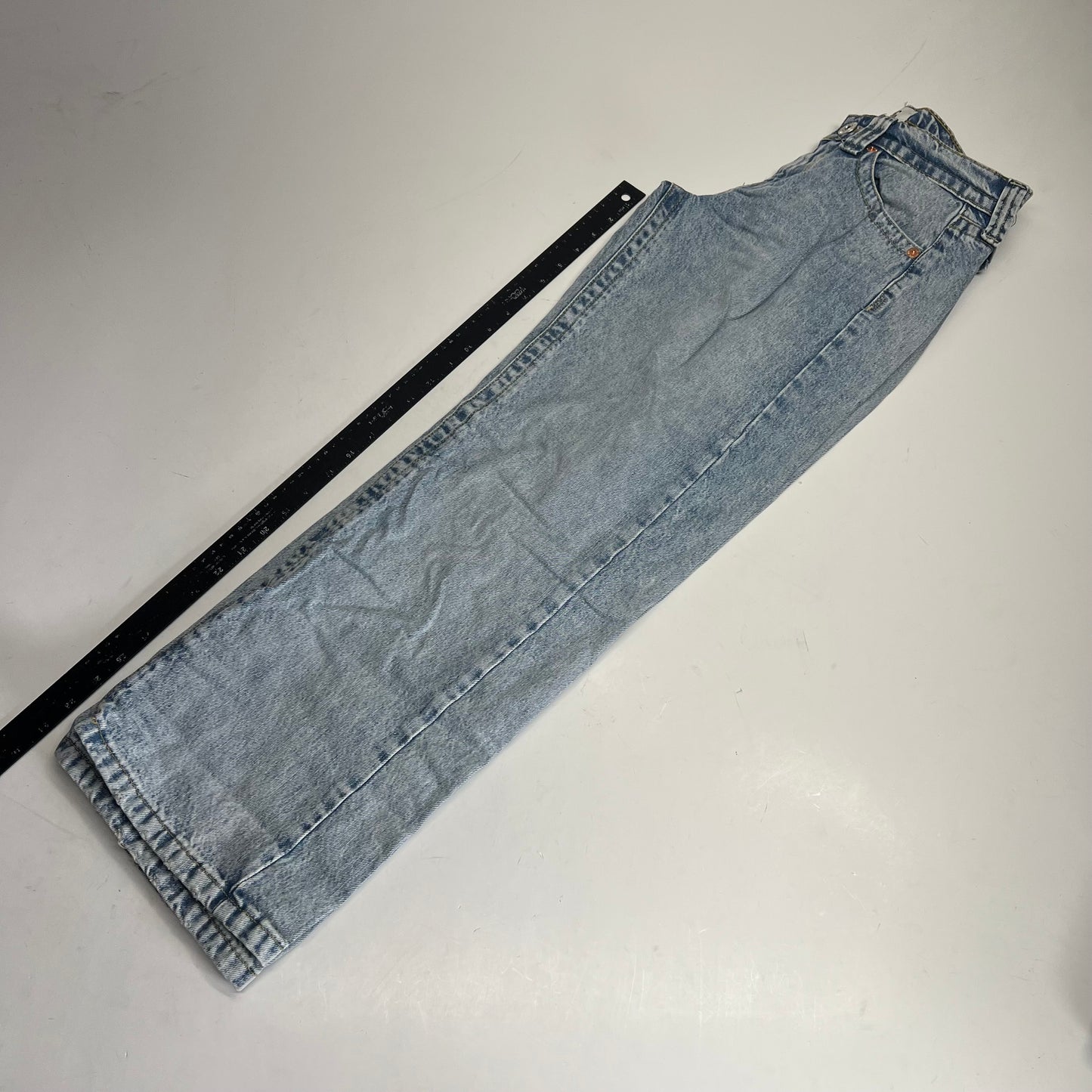 URBAN OUTFITTERS Kayla Low Rider Wide Leg Jeans Women's Sz 26W 32L Bleach