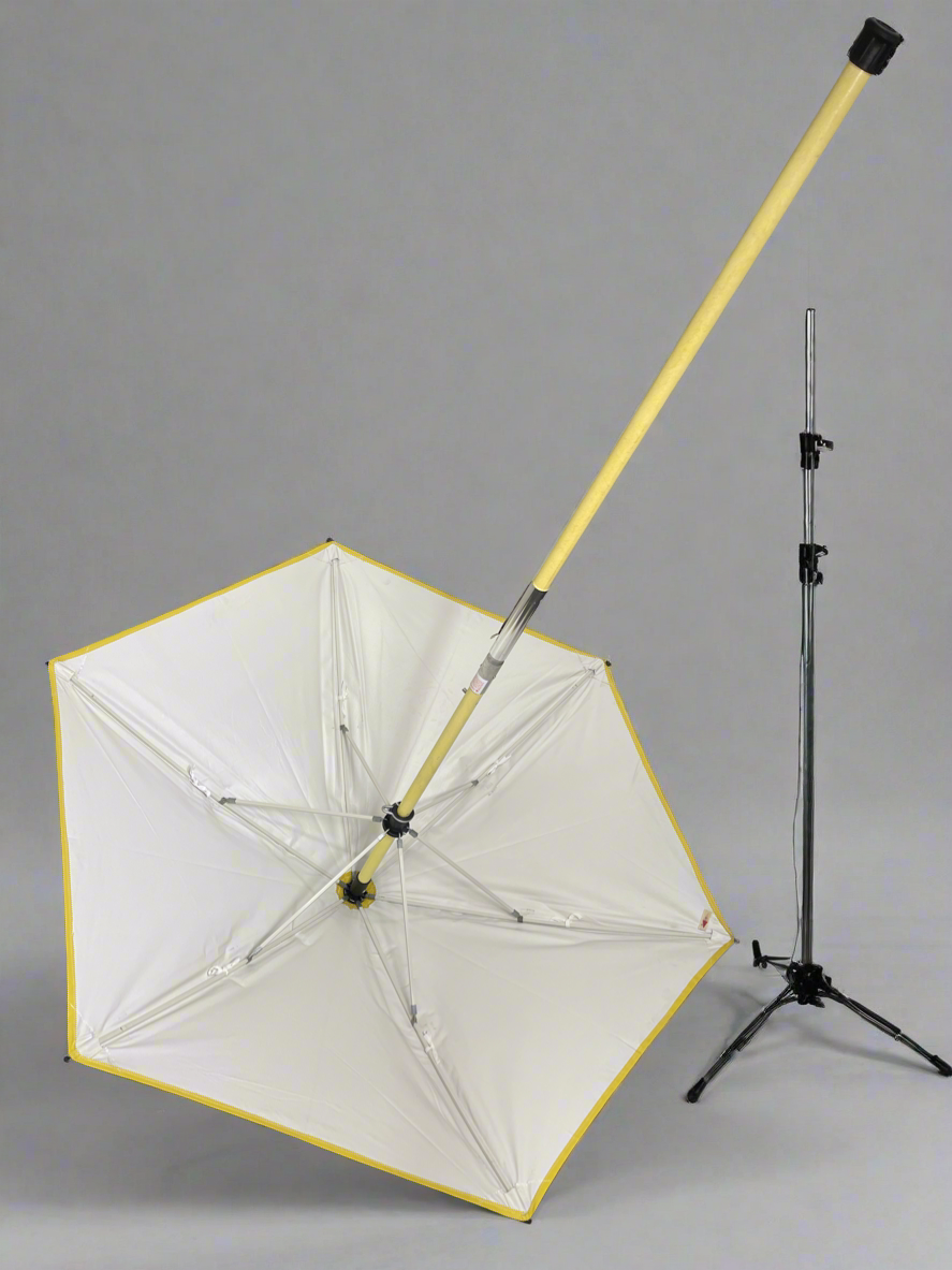 GMP Dielectric Utility Worker's Umbrella w/ 72" Fiberglass Pole Safety Yellow 70352