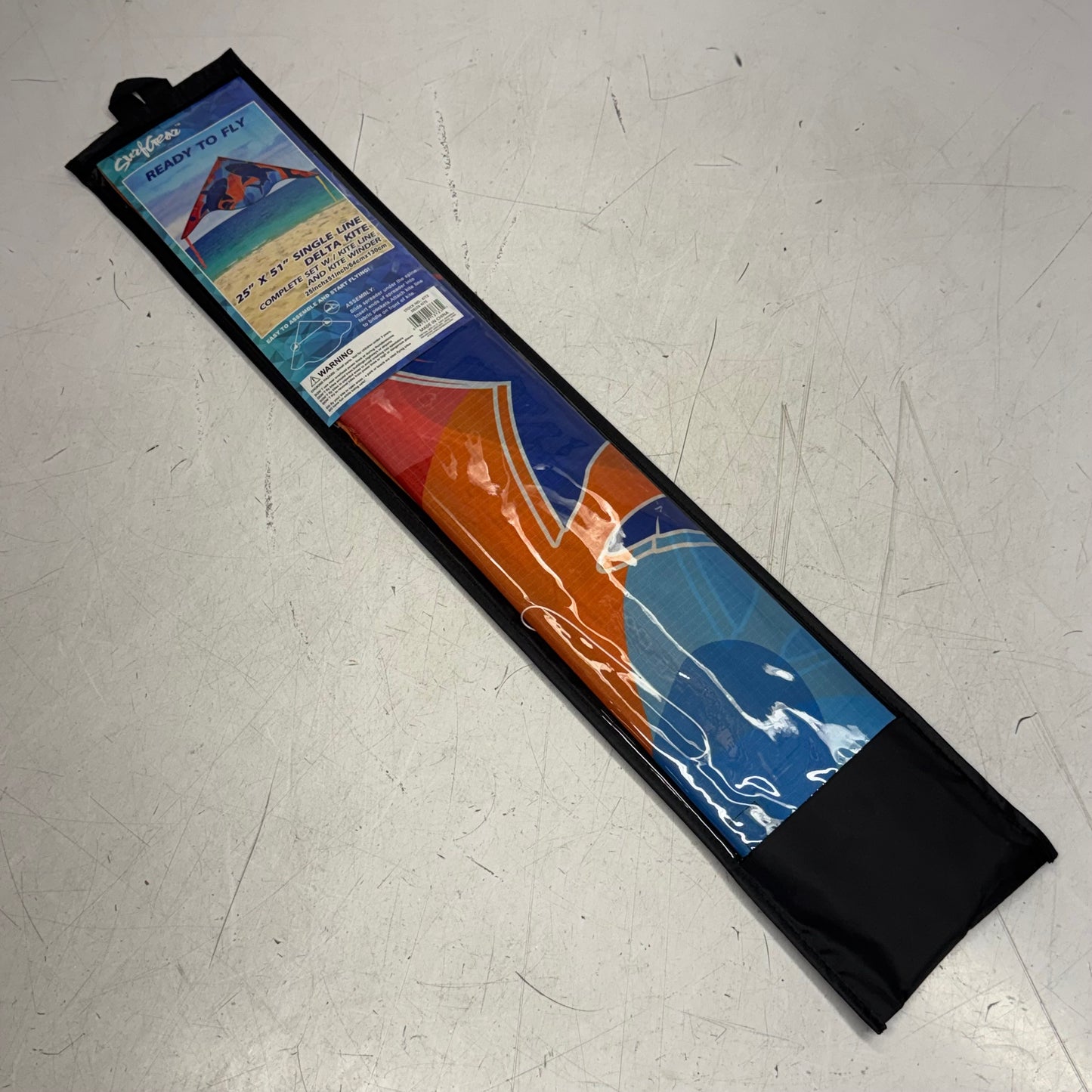 SURFGEAR Single Line Whale-Designed Delta Kite - Complete Set with Kite Line & Winder Sz 25" x 51" KIT2 DELTA KITE