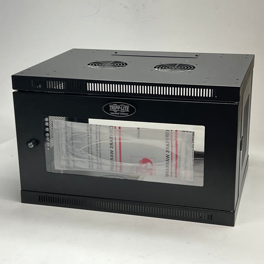 TRIPP-LITE Smartrack 6u Switch-depth Wall-mount Rack Enclosure Cabinet Sz 23.5"L x 18"W x 14.5"H - Black SRW6UG