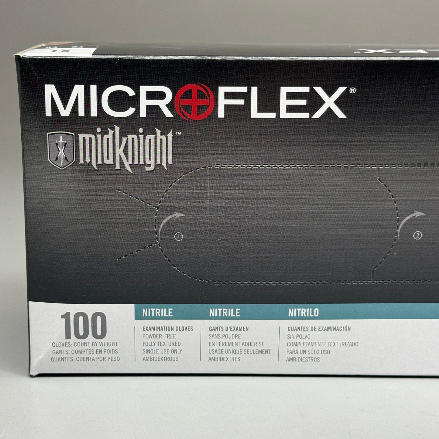 MICROFLEX (100 Pack) Midknight Nitrile Disposable Gloves Size: XL MK-296-XL