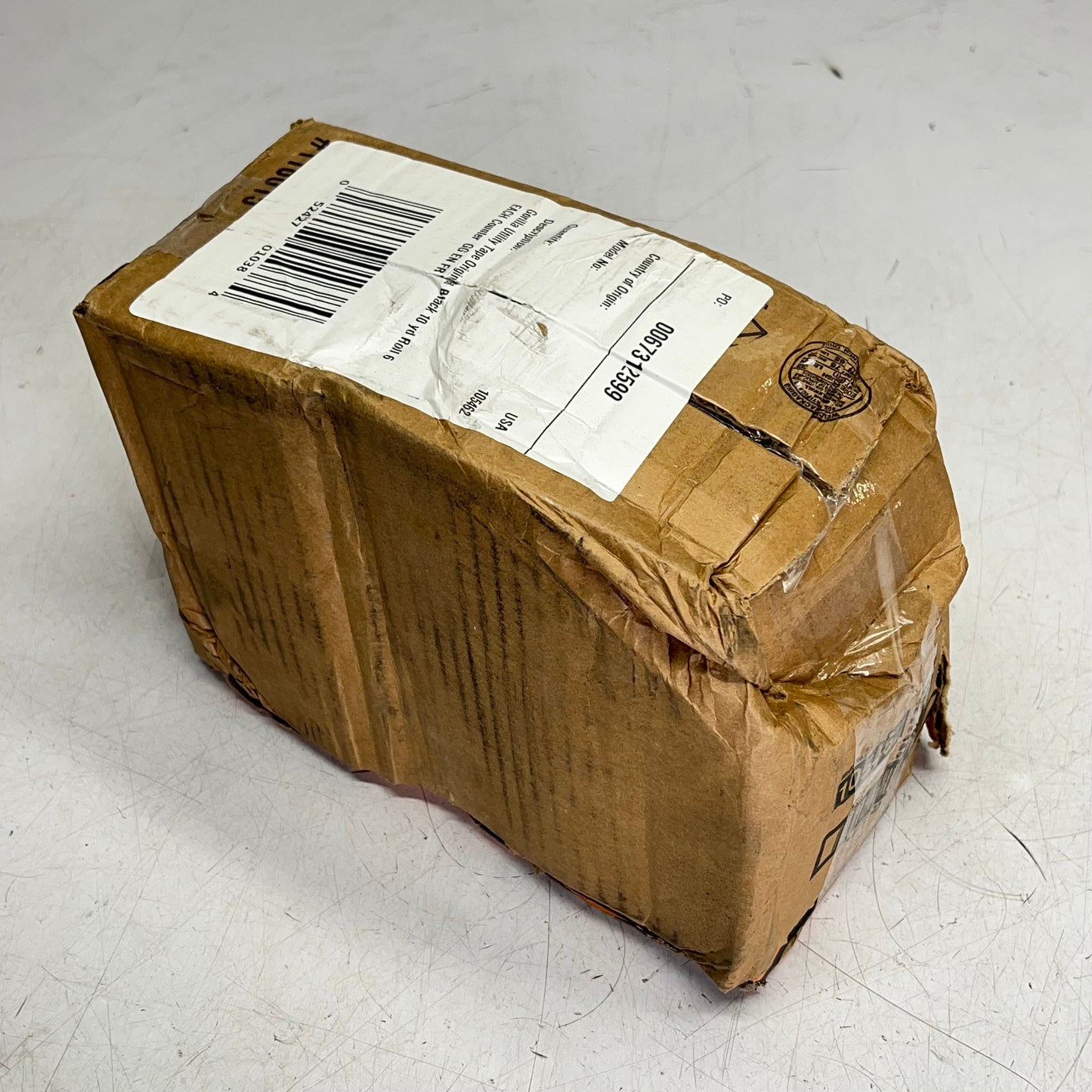 ZA@ GORILLA TAPE (6 PACK) Duct Tape Double Thick Adhesive 1.88" x 10 Yd Black 105462 (Distressed)