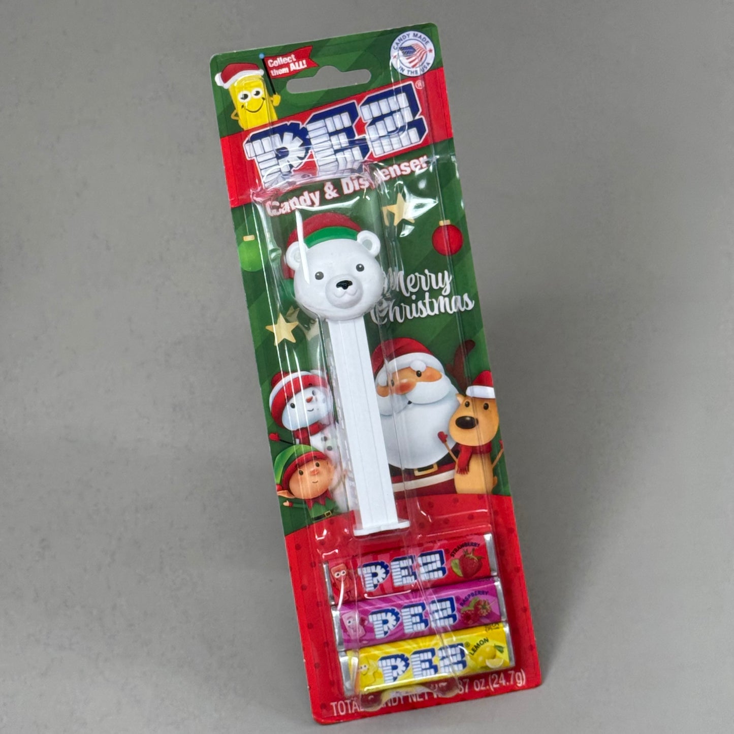 ZA@ PEZ (12 PACK) Christmas Charter Candy Dispenser Assortment 3 Rolls Candy Per Package BB 04/29 Damaged Packaging