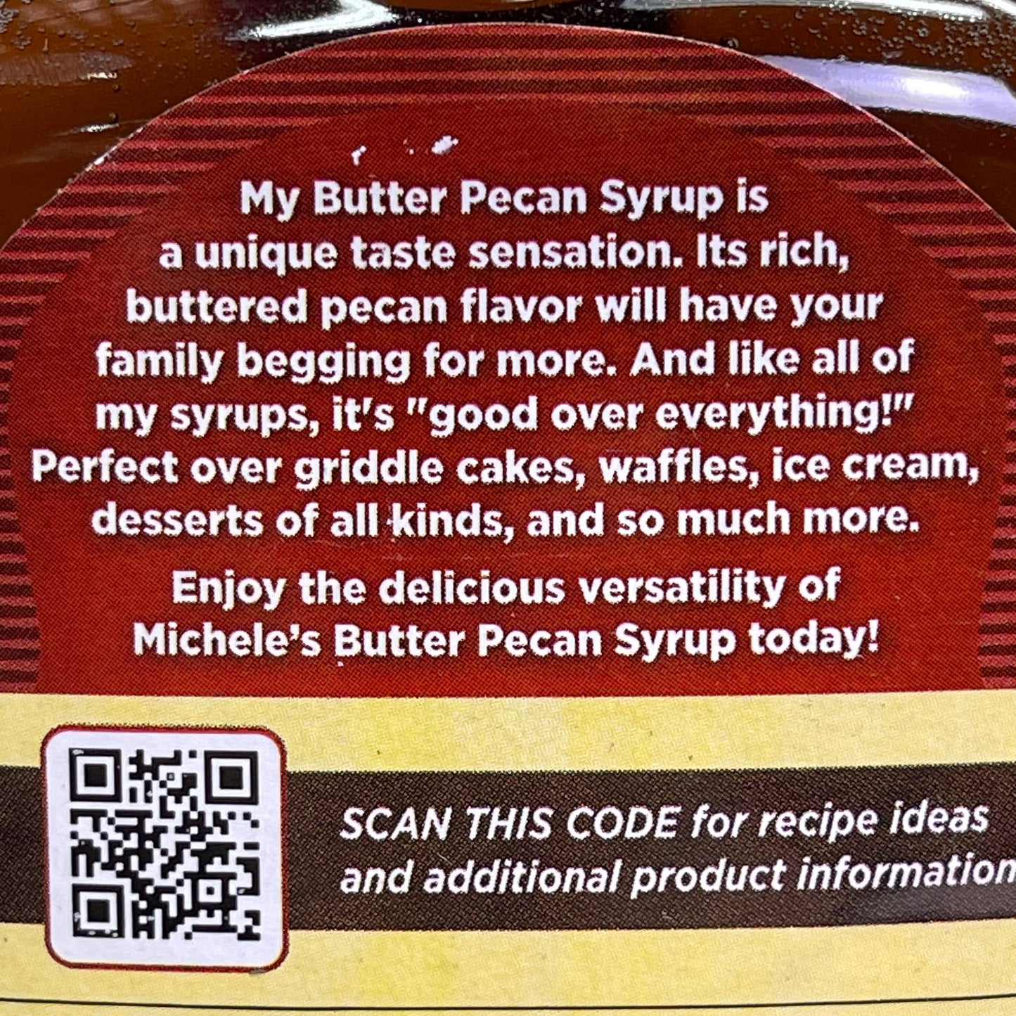 MICHELE'S (2 PACK) Gourmet Butter Pecan Pancake Syrup 13 fl oz Each BB 10/26