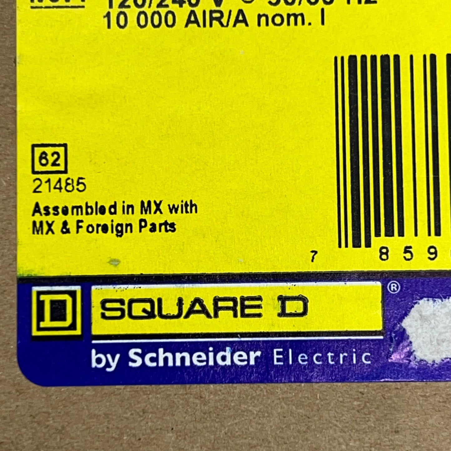 SQUARE D 80 AMP Circuit Breaker Plug-In 2 Pole 240 Volt QO280