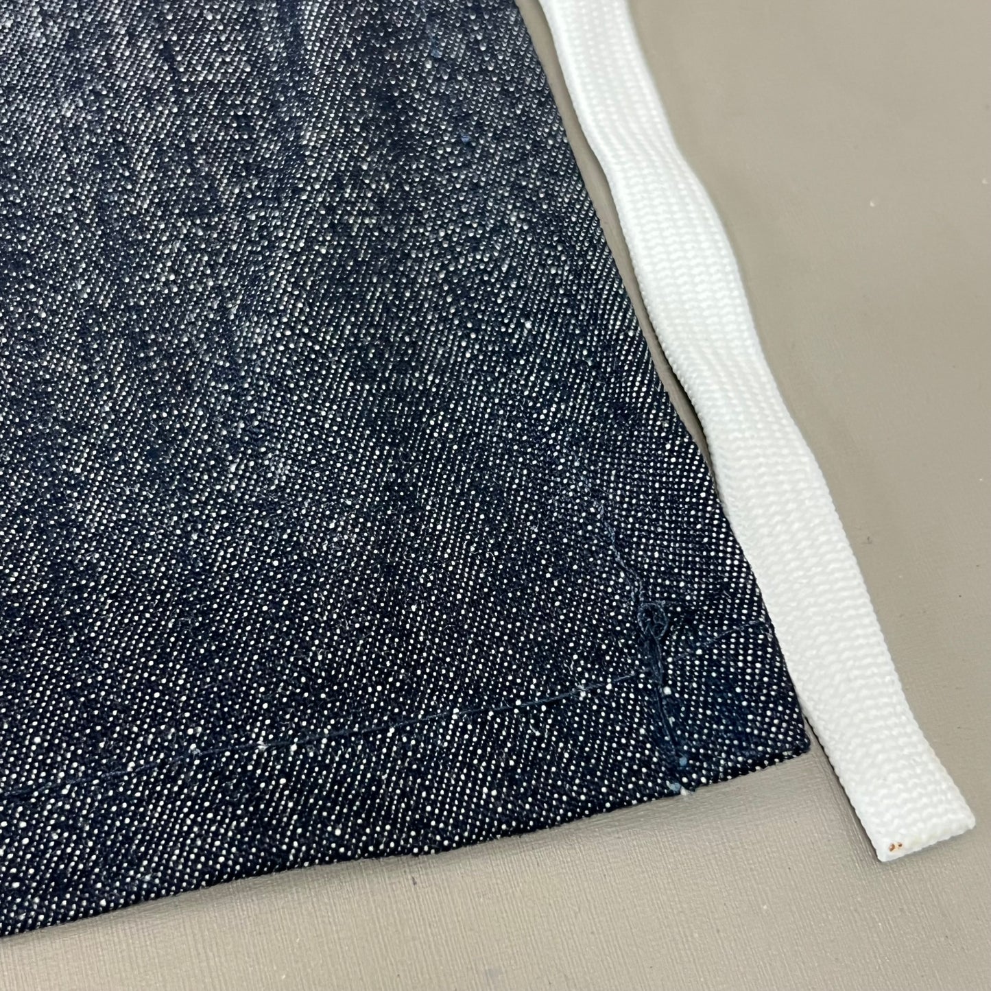 (4 Pack) Tubular Tie 100% Cotton Multi-Pocket Denim Jean Style Apron OSFM Blue