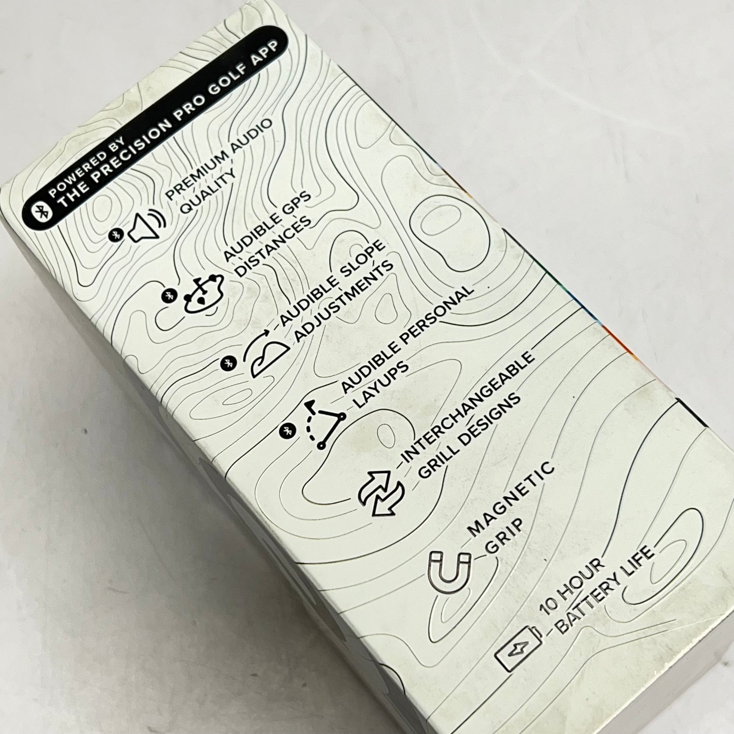 PRECISION PRO Duo Gps Golf Portable Speaker Water Resistant 5"x5" White 1073934