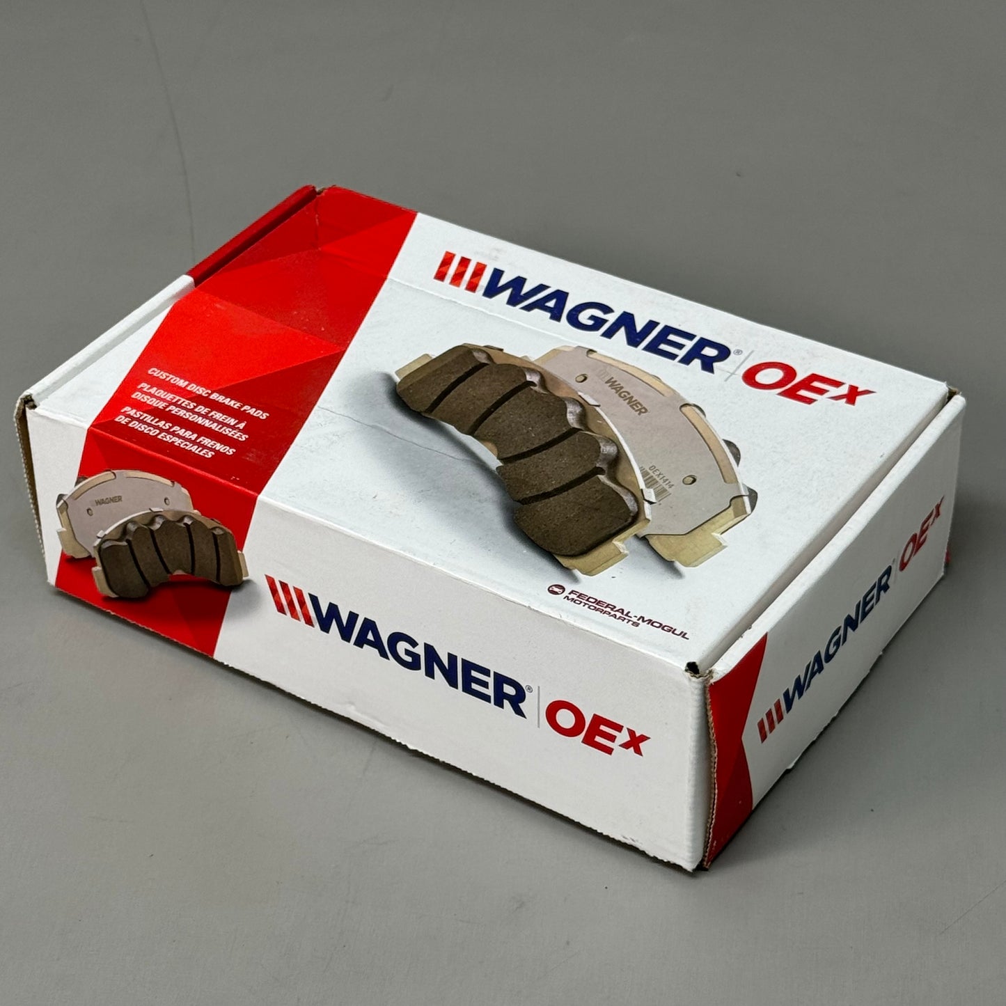 WAGNER OEx Premium Ceramic Disc Brake Pad Set 6" x 2" Grey OEX833