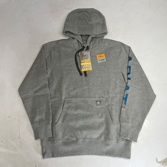 ARIAT Embroidered Rebar Graphic Hoodie Women's Sz XL Heather Grey 10037619