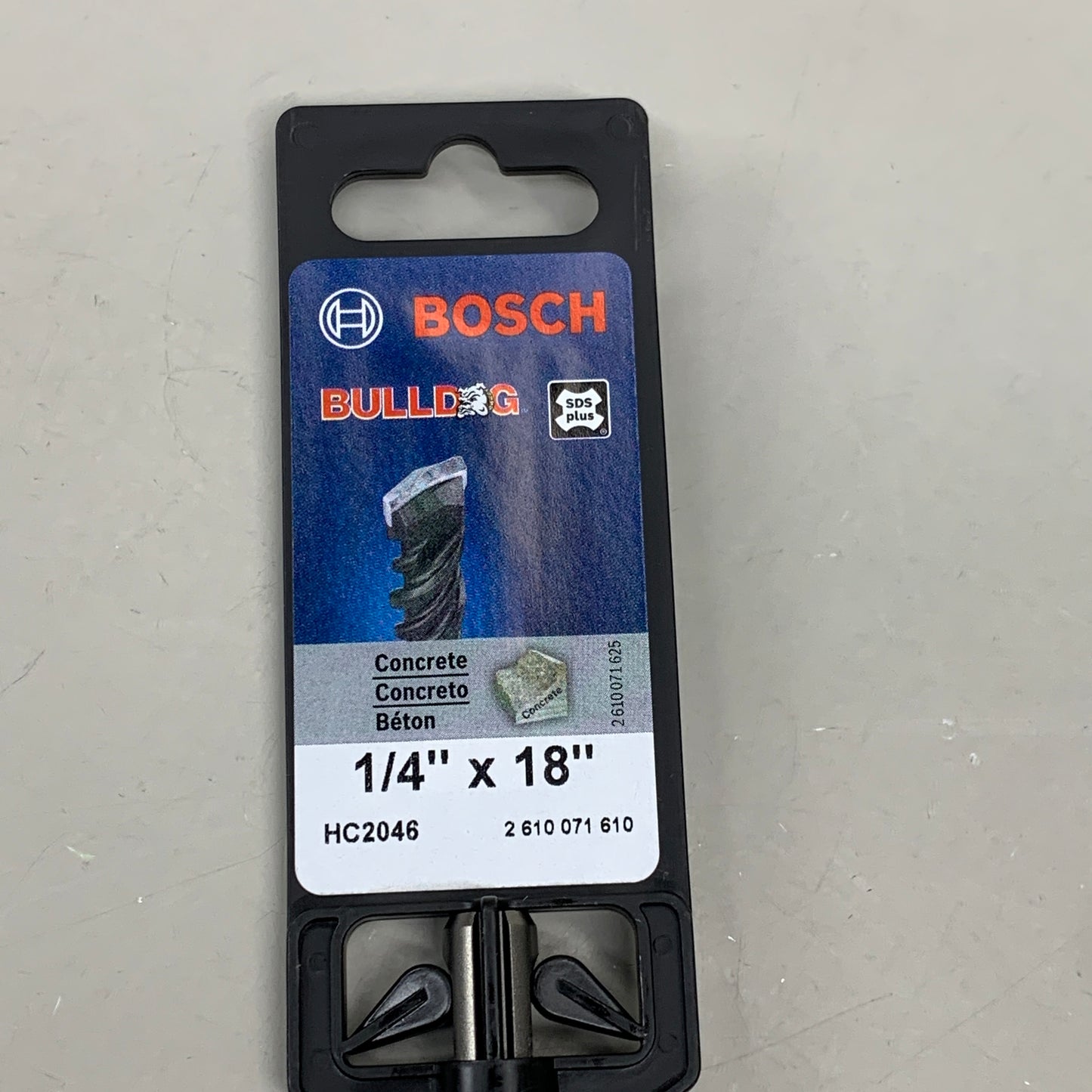 BOSCH (2 PACK) Bulldog Concrete 1/4" X 18" Rotary Hammer Bit Carbide Tipped HC2046