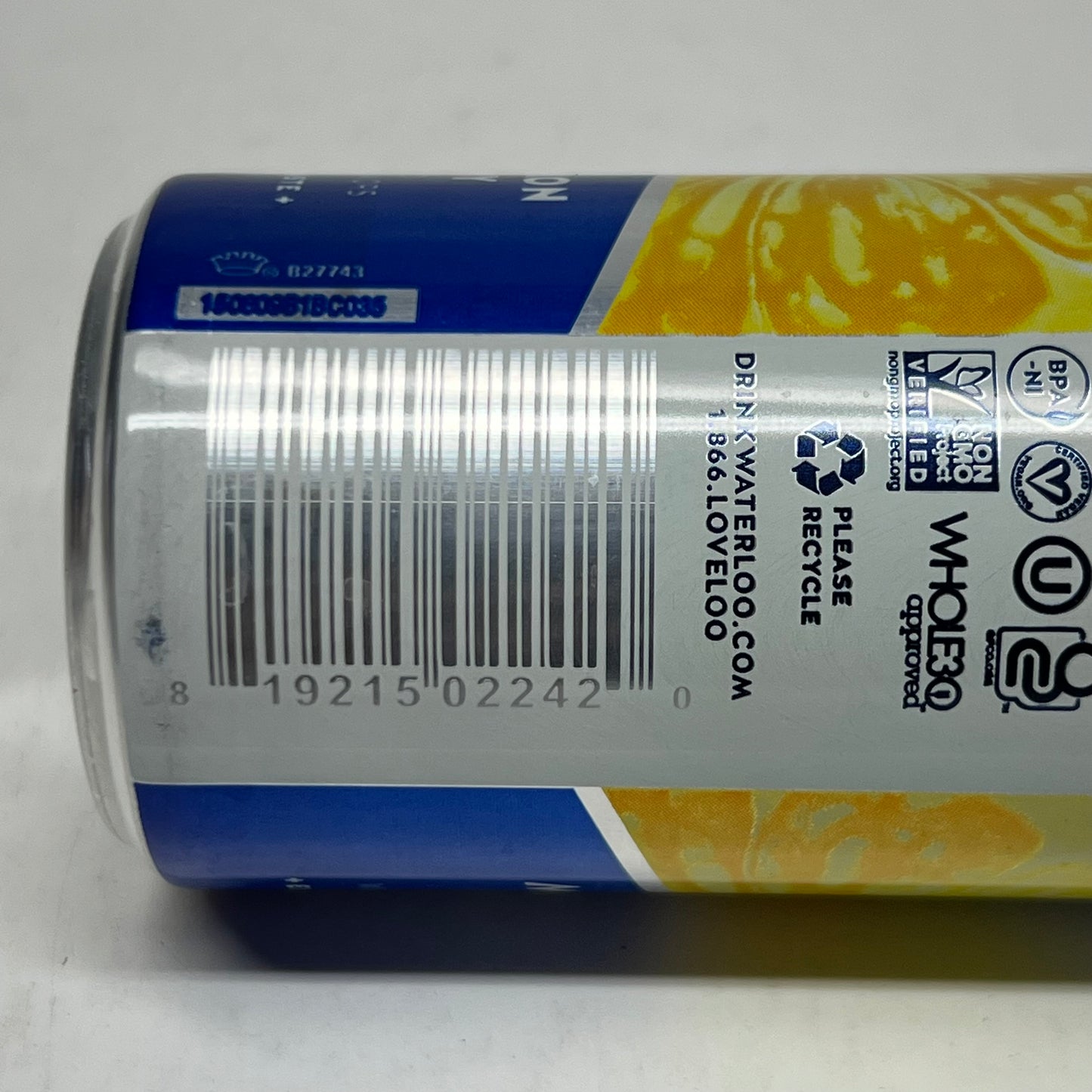 ZA@ WATERLOO (24 PACK) Meyer Lemon Blueberry Still Water 12 fl oz. BB 02/27