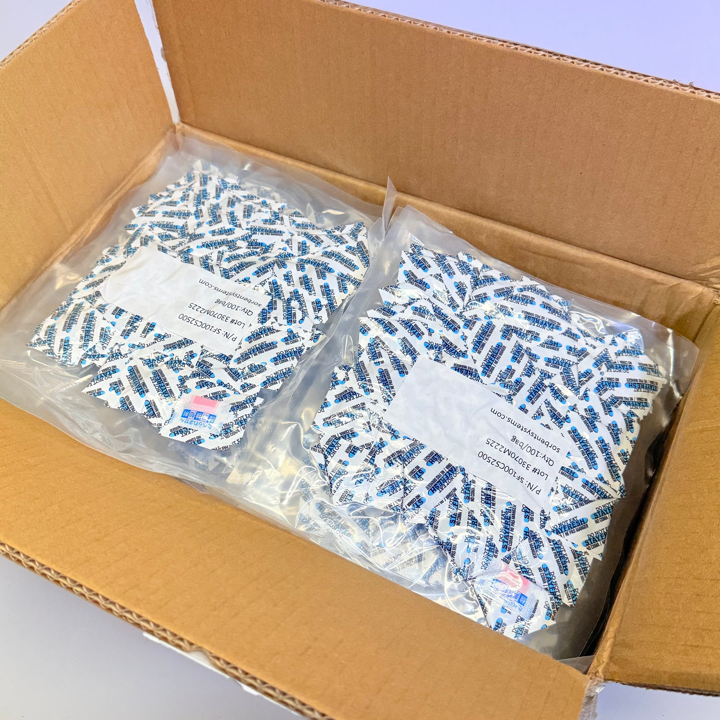 STAYFRESH (25 PACK,100 BAGS EACH) 100cc Oxigen Absorber SF100CS2500