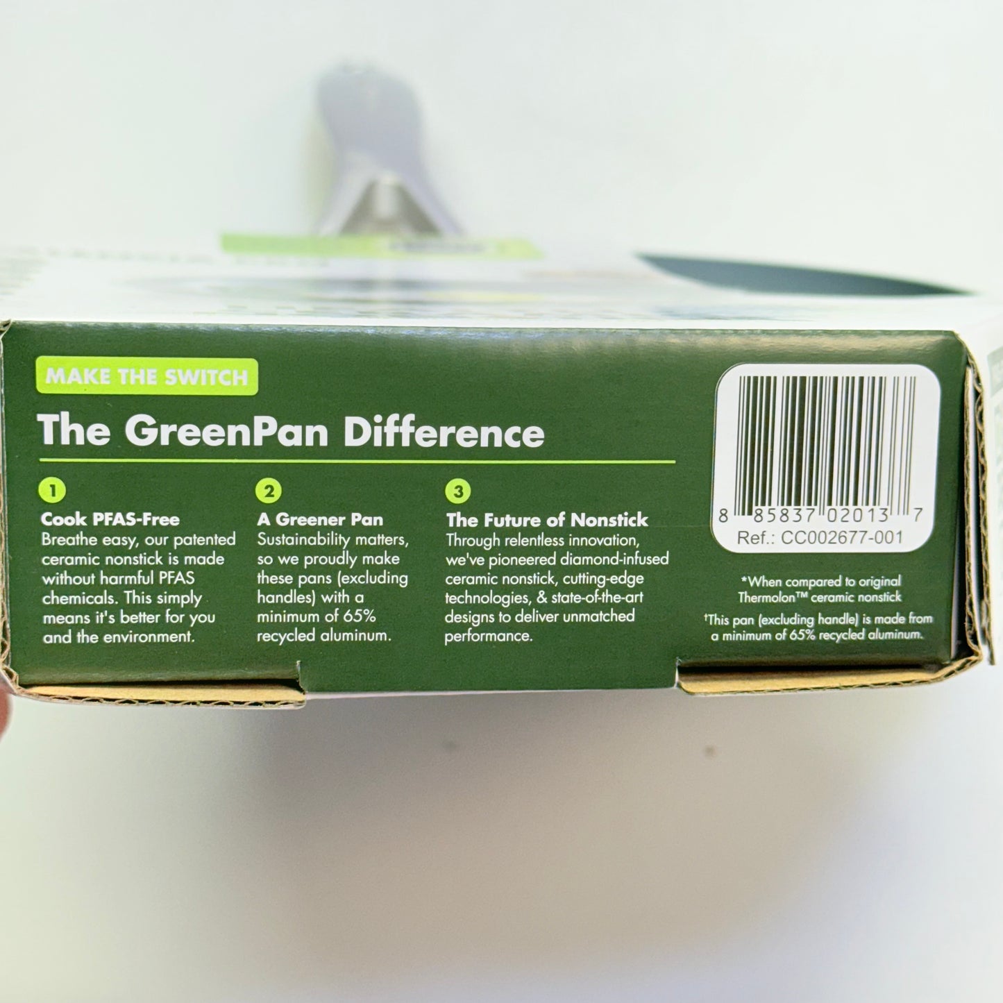 THE ORIGINAL GREEN PAN Valencia Pro 8" Frypan Ceramic Nonstick Gray PFAS Free