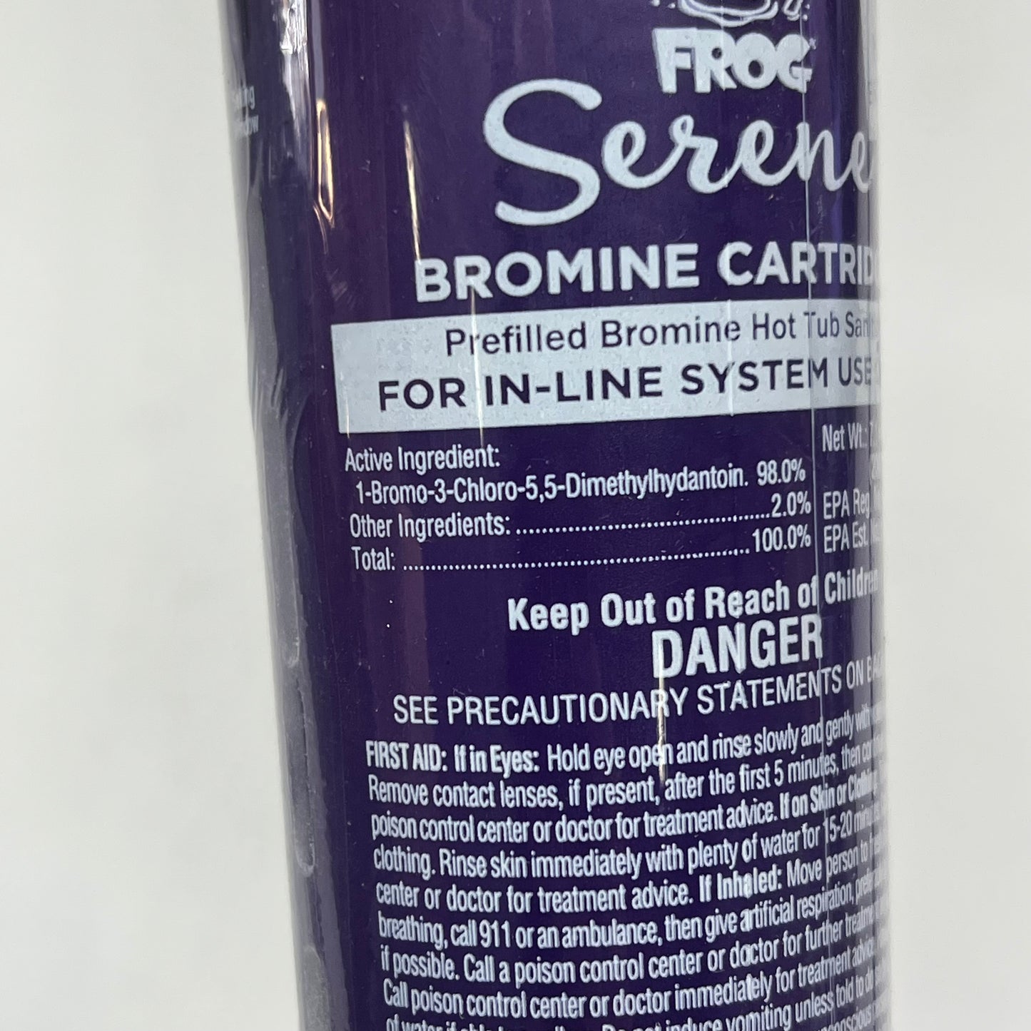 FROG (2 PACK) Serene Bromine Cartridge In-line System Use Only 200g Purple 74361
