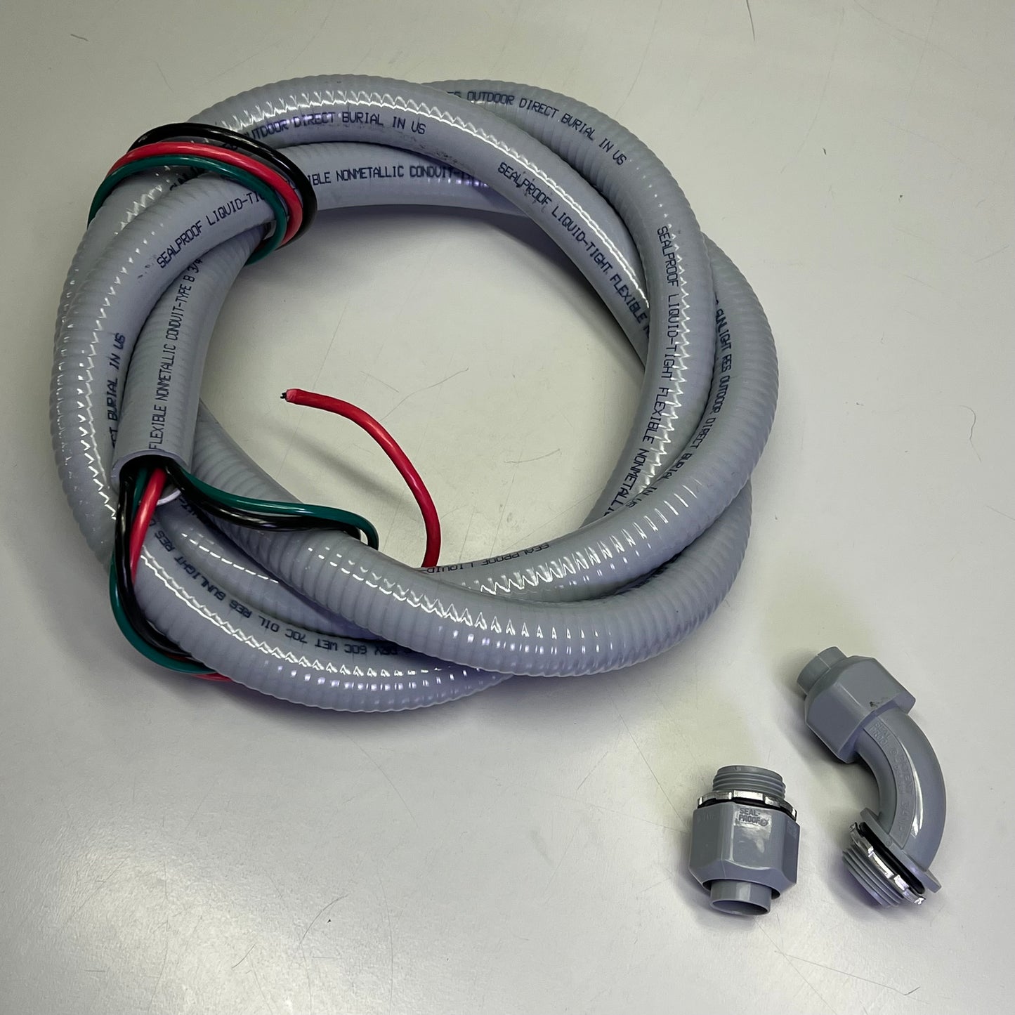 MARS A/C Whip Non-Metallic Liquid Tight Flexible Conduit 8' X 3/4 Gray 84141