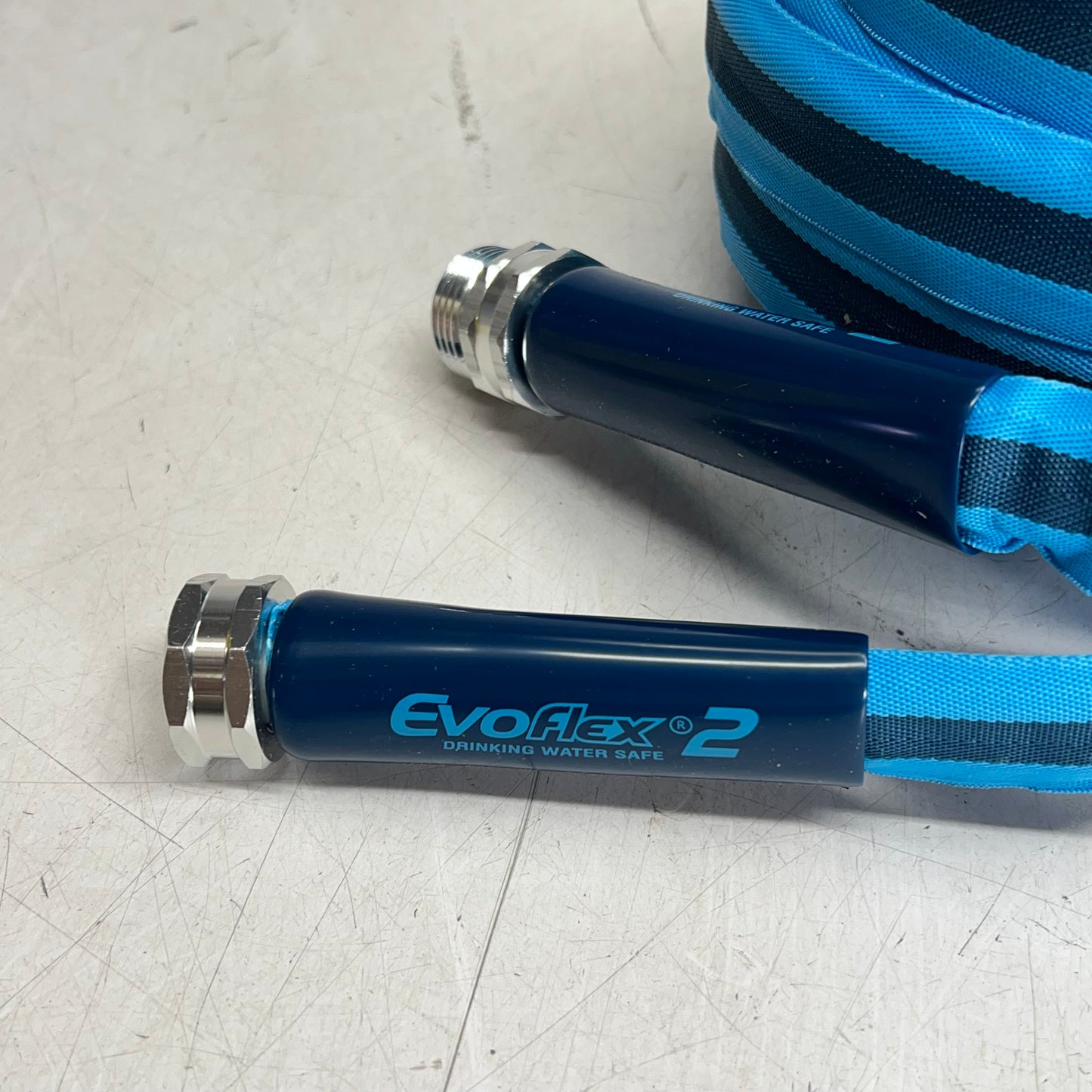 CAMCO Evo Flex2 Drinking Water Safe Hose Fabric Reinforced 50' Blue 22579