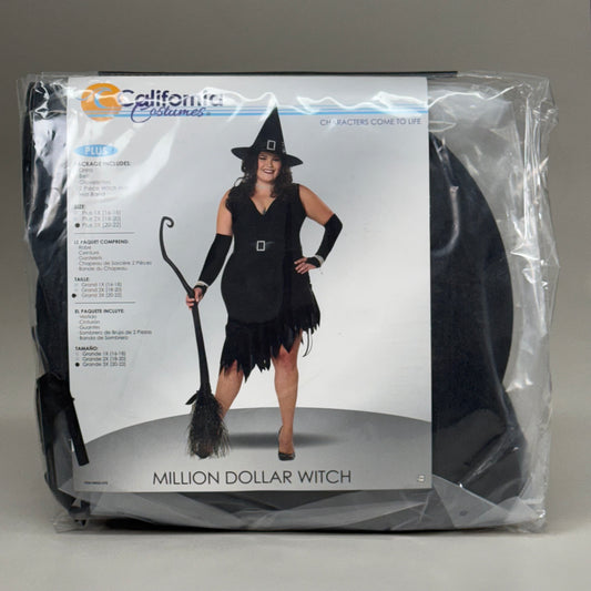 CALIFORNIA COSTUMES Women's Million Dollar Witch Sz-3X (20-22) Black 8023-070