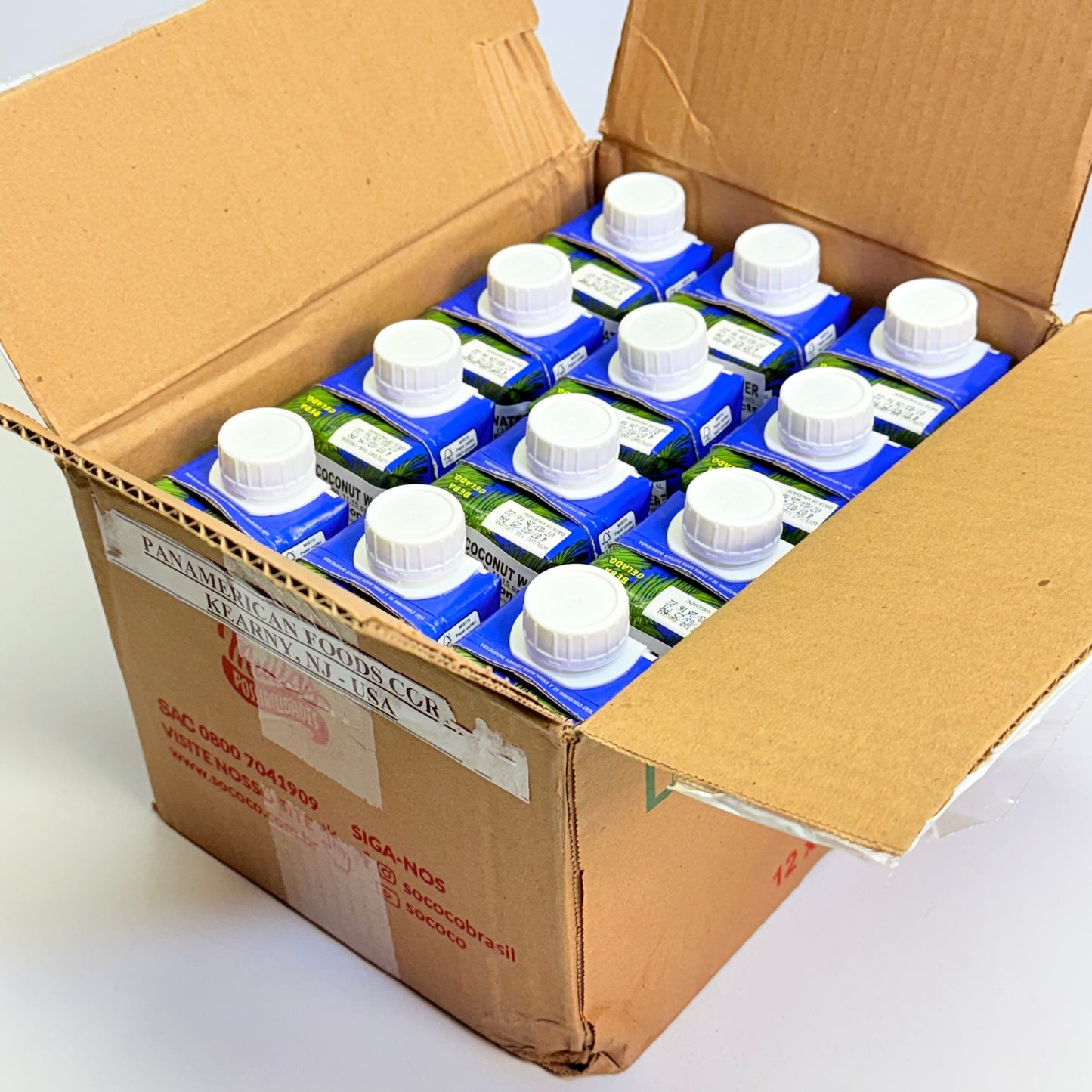 SOCOCO (12 PACK) Agua De Coco Integral 100% Coco Brasileiro 11.2 oz (330 ml)