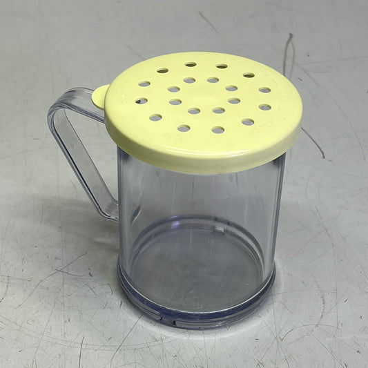 CARLISLE (6 PACK) Polycarbonate Shaker Dredge W/ Lid 4.57mm Holes - 8oz 4260S04
