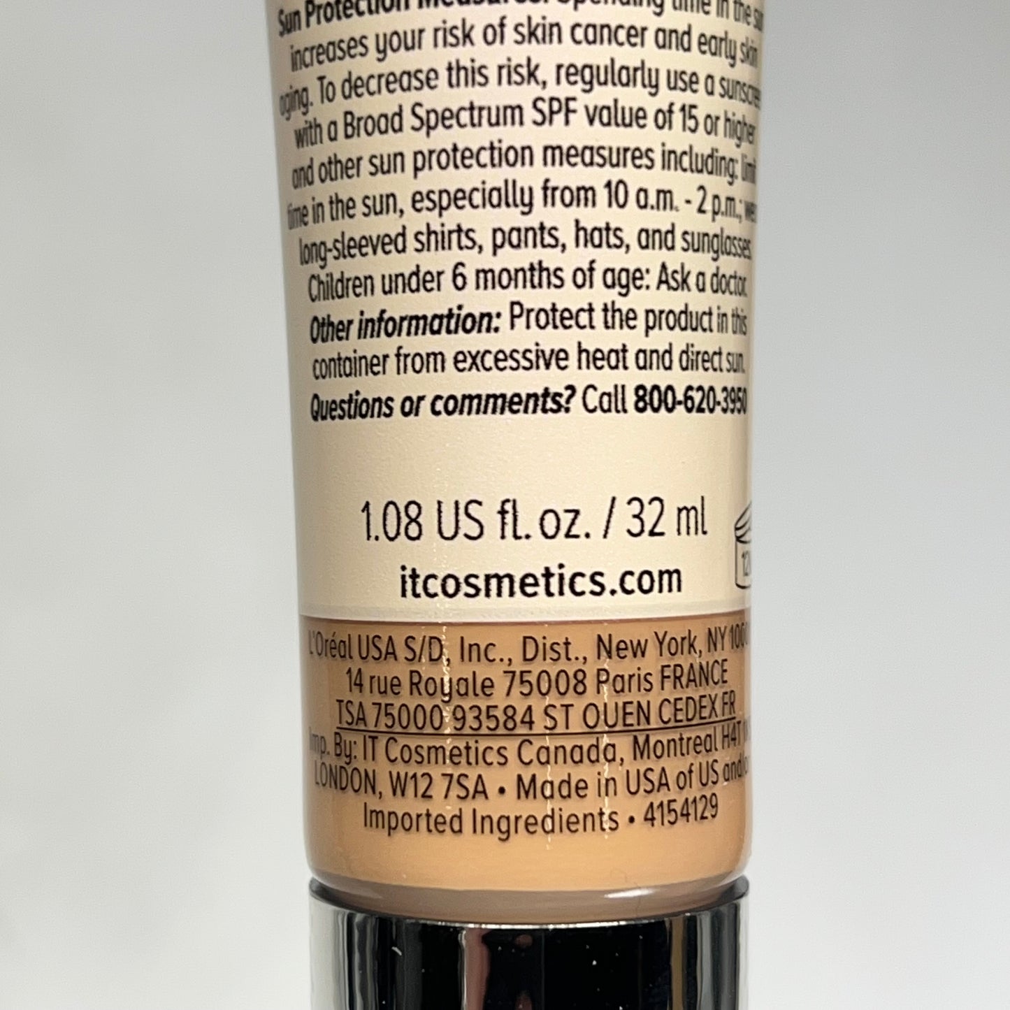 IT COSMETICS Cc+ Nude Glow Lightweight Foundation W/ Spf 40 1.08oz Light Medium