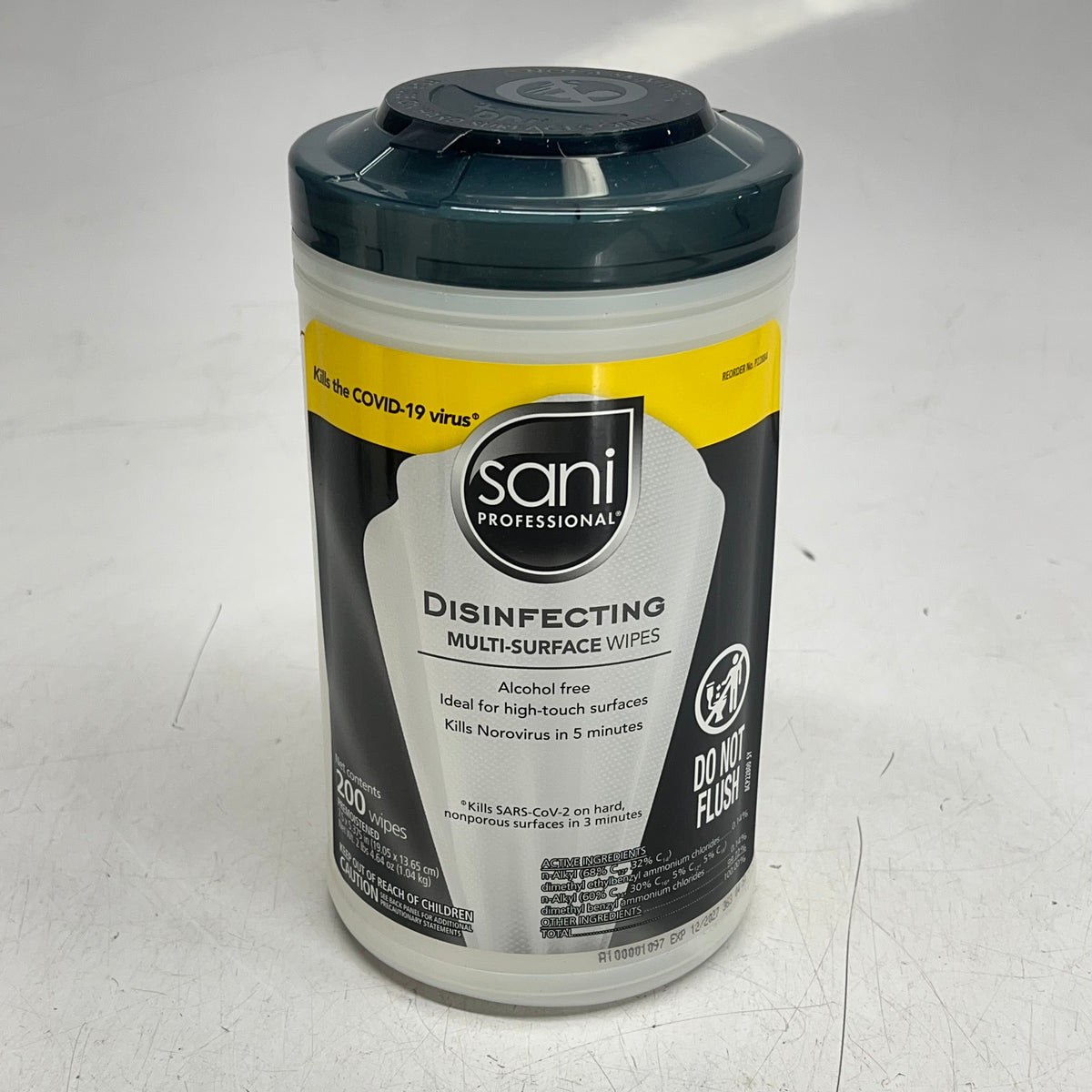 SANI PROFESSIONAL (6 PACK, 200 EACH) Disinfecting Multi-surface Wipes BB 12/27