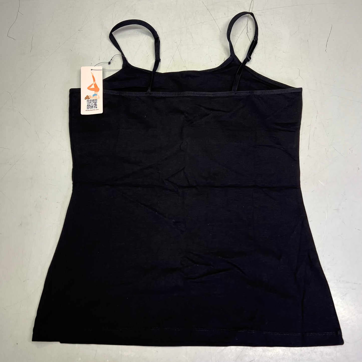 CHARMO (SET OF 2) Shelve Bra Tank Top Spaghetti Strap Women's Sz L Black