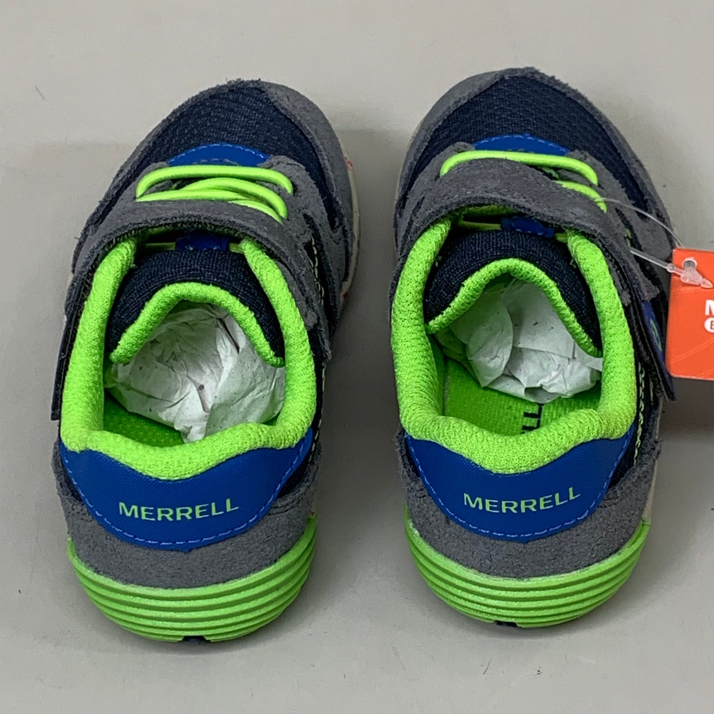 MERRELL Bare Steps Wide Width Shoe Toddler Sz 06 1/2 W Green/Navy Blue ML267360 AS-IS