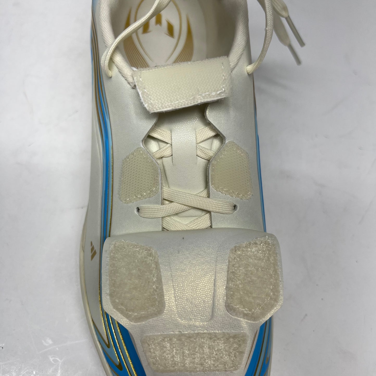 ADIDAS F50 Messi League Turf Soccer Cleats Men's Sz 8.5 Ivory/Blue/Ice Blue